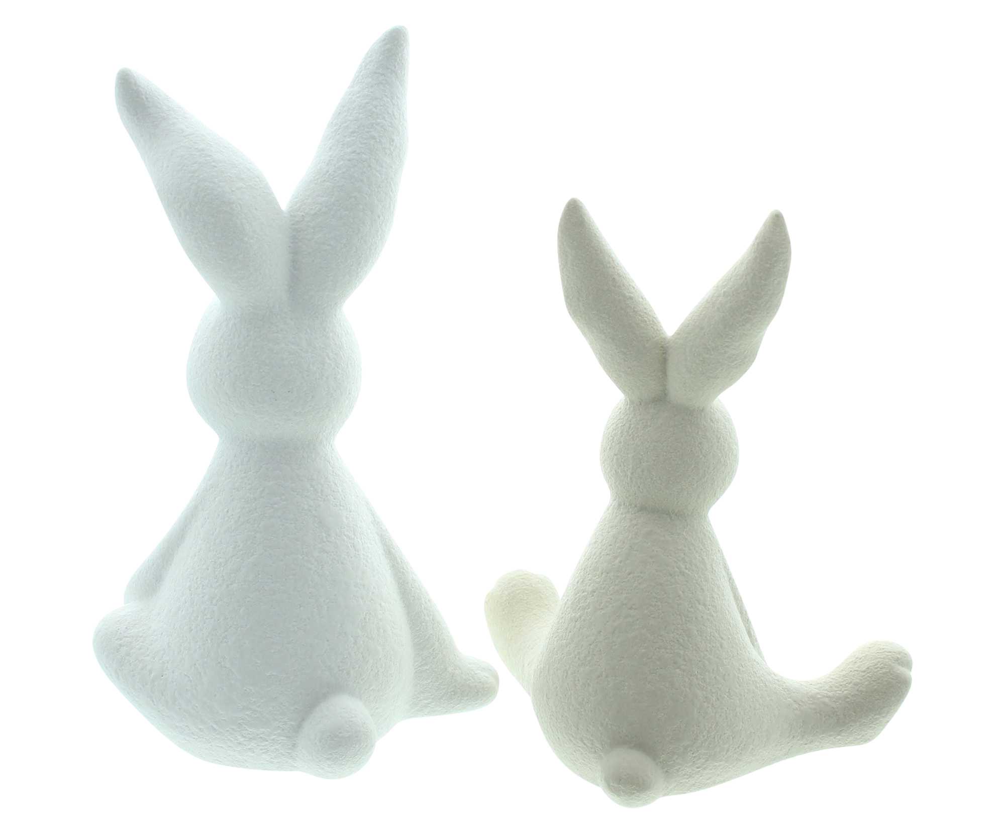 Hase "White &amp; Cream", 2er Set  im Frank Flechtwaren Online Shop für Ostern kaufen