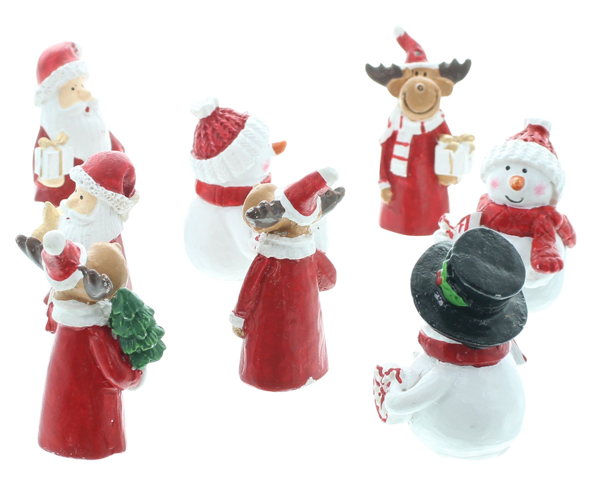 Deko-Figur "Team Christmas", 8er Set  im Frank Flechtwaren Online Shop für Weihnachtliche Dekofiguren kaufen