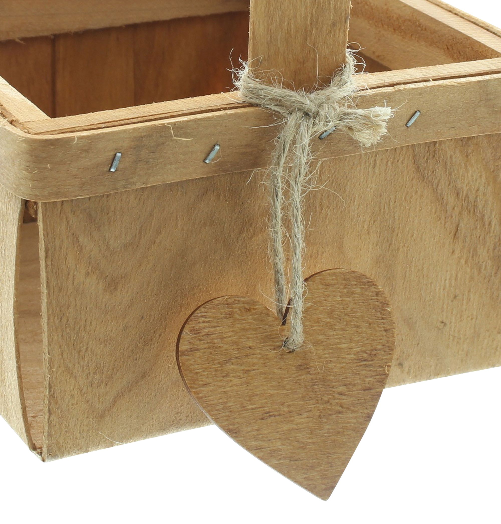 Bügelkorb "Herzchen", klein  im Frank Flechtwaren Online Shop für Spankörbe kaufen