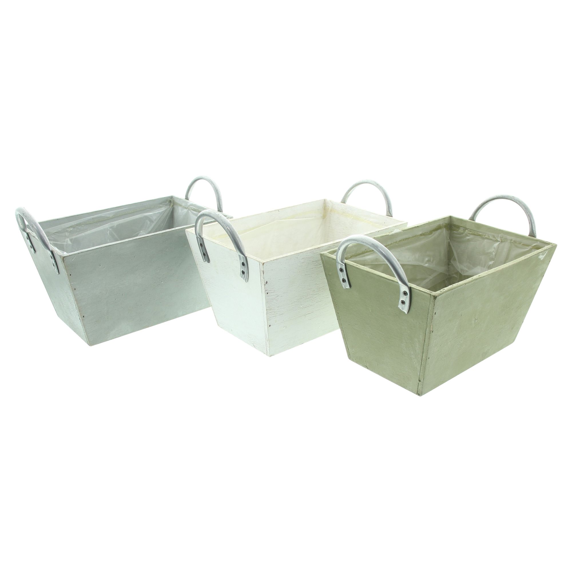 Pflanzer "Flowers &amp; Plants", 3er Set  im Frank Flechtwaren Online Shop für Pflanztöpfe kaufen