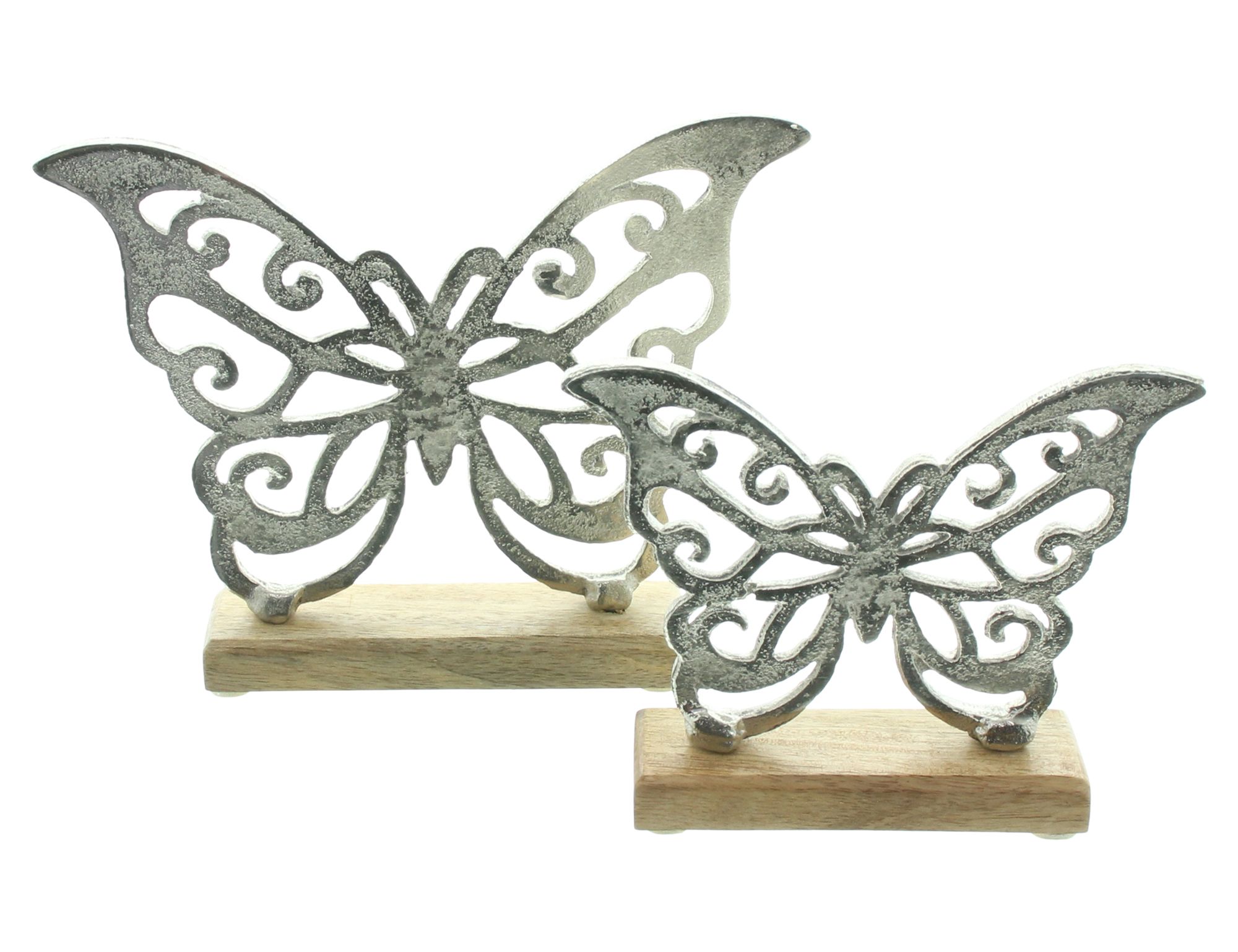 Schmetterling "Silber", 2er Set im Frank Flechtwaren Online Shop für Ostern kaufen Schmetterling "Silber", 2er Set im Frank Flechtwaren Online Shop für Ostern kaufen