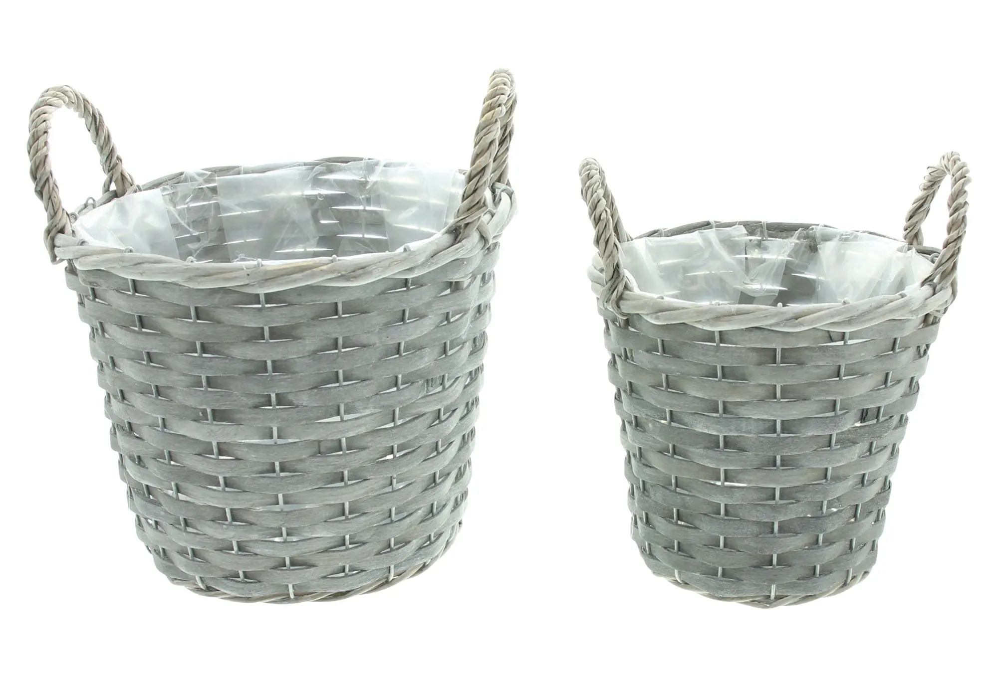 Pflanzkorb "Grau gekalkt", 2er Set im Frank Flechtwaren Online Shop für Pflanzer kaufen Pflanzkorb "Grau gekalkt", 2er Set im Frank Flechtwaren Online Shop für Pflanzer kaufen