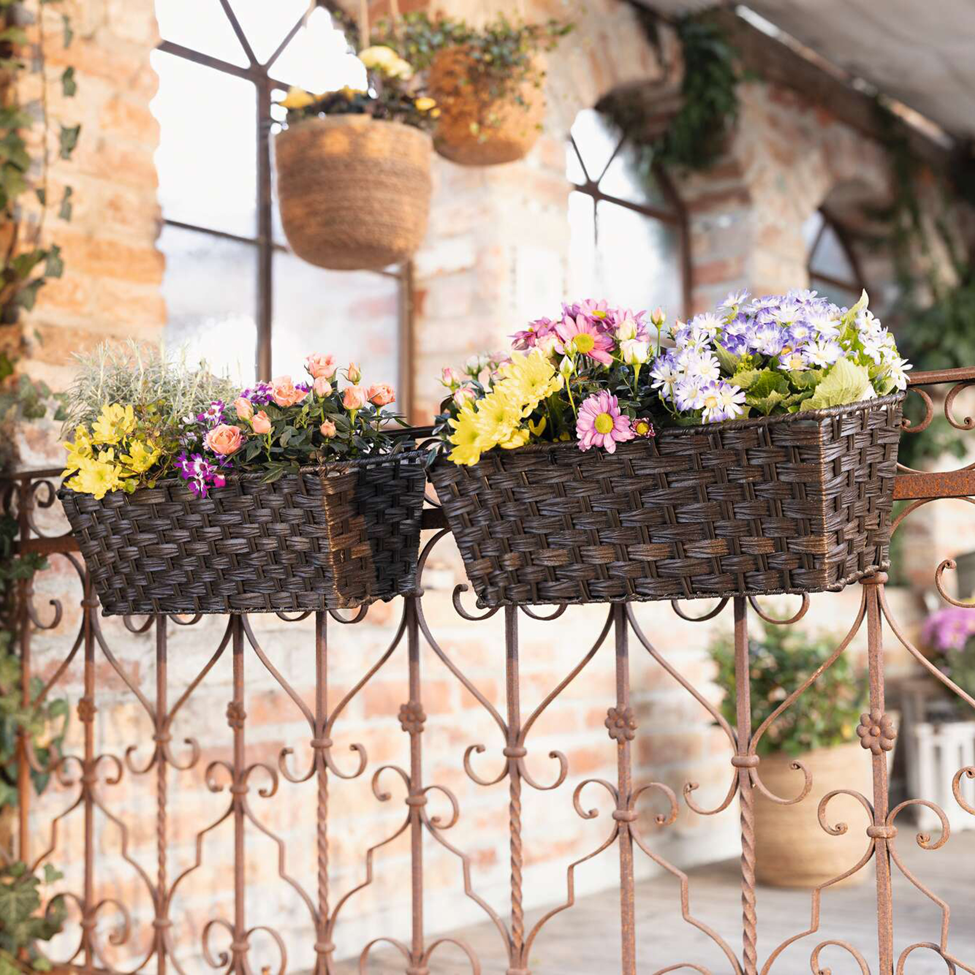 Balkonpflanzer "Polyrattan"  im Frank Flechtwaren Online Shop kaufen