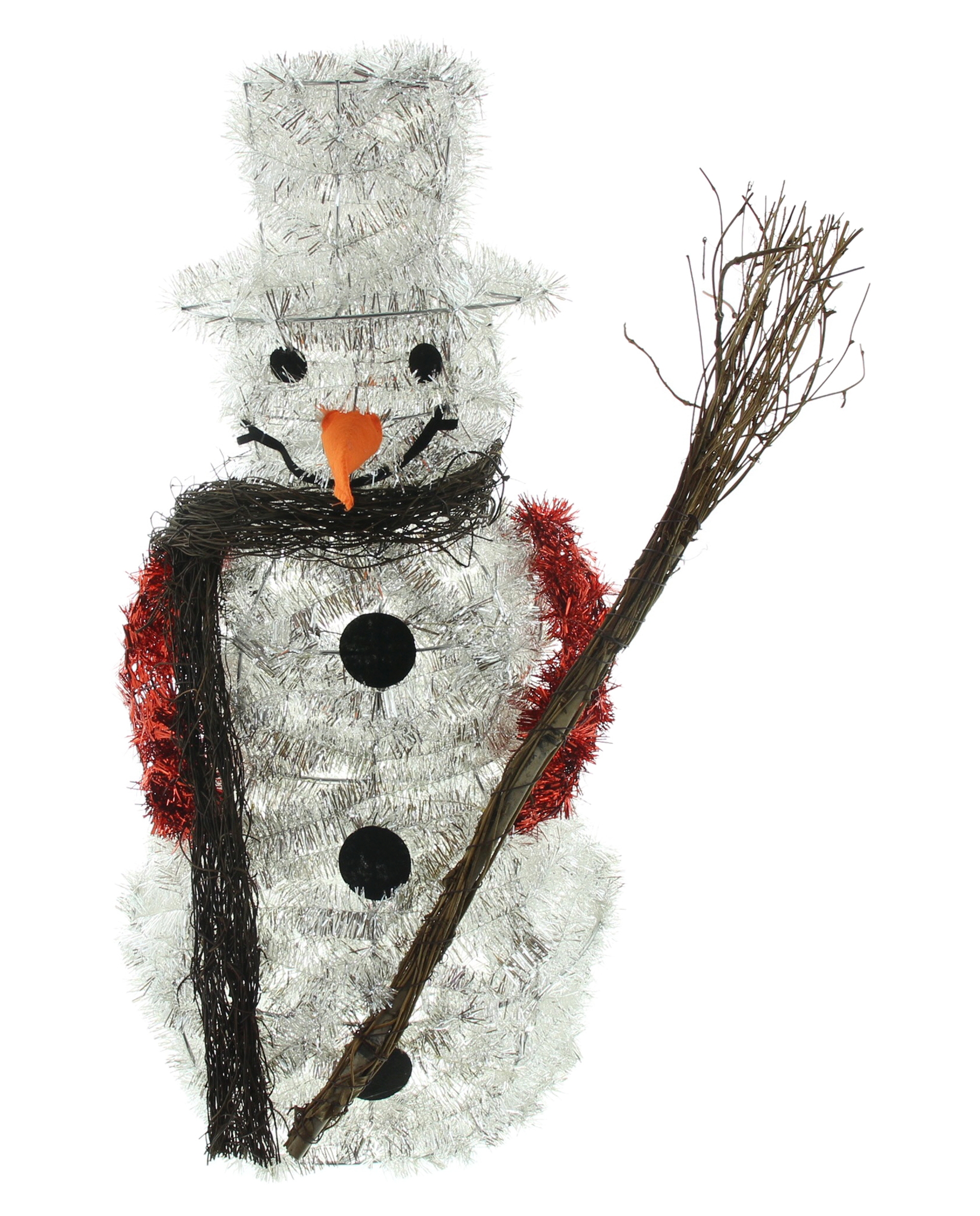 LED-Schneemann "Silberglimmer"  im Frank Flechtwaren Online Shop für Weihnachtsmänner kaufen