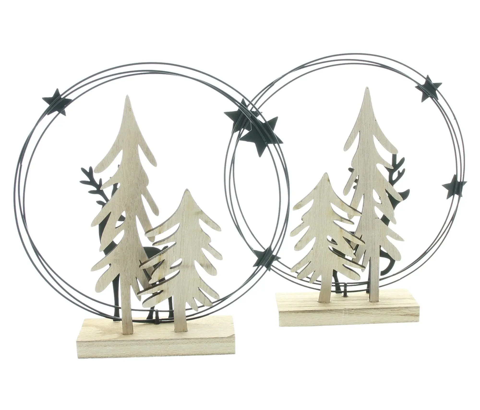Weihnachtsdeko "Winterwald", 2er Set im Frank Flechtwaren Online Shop für Dekofiguren kaufen Weihnachtsdeko "Winterwald", 2er Set im Frank Flechtwaren Online Shop für Dekofiguren kaufen