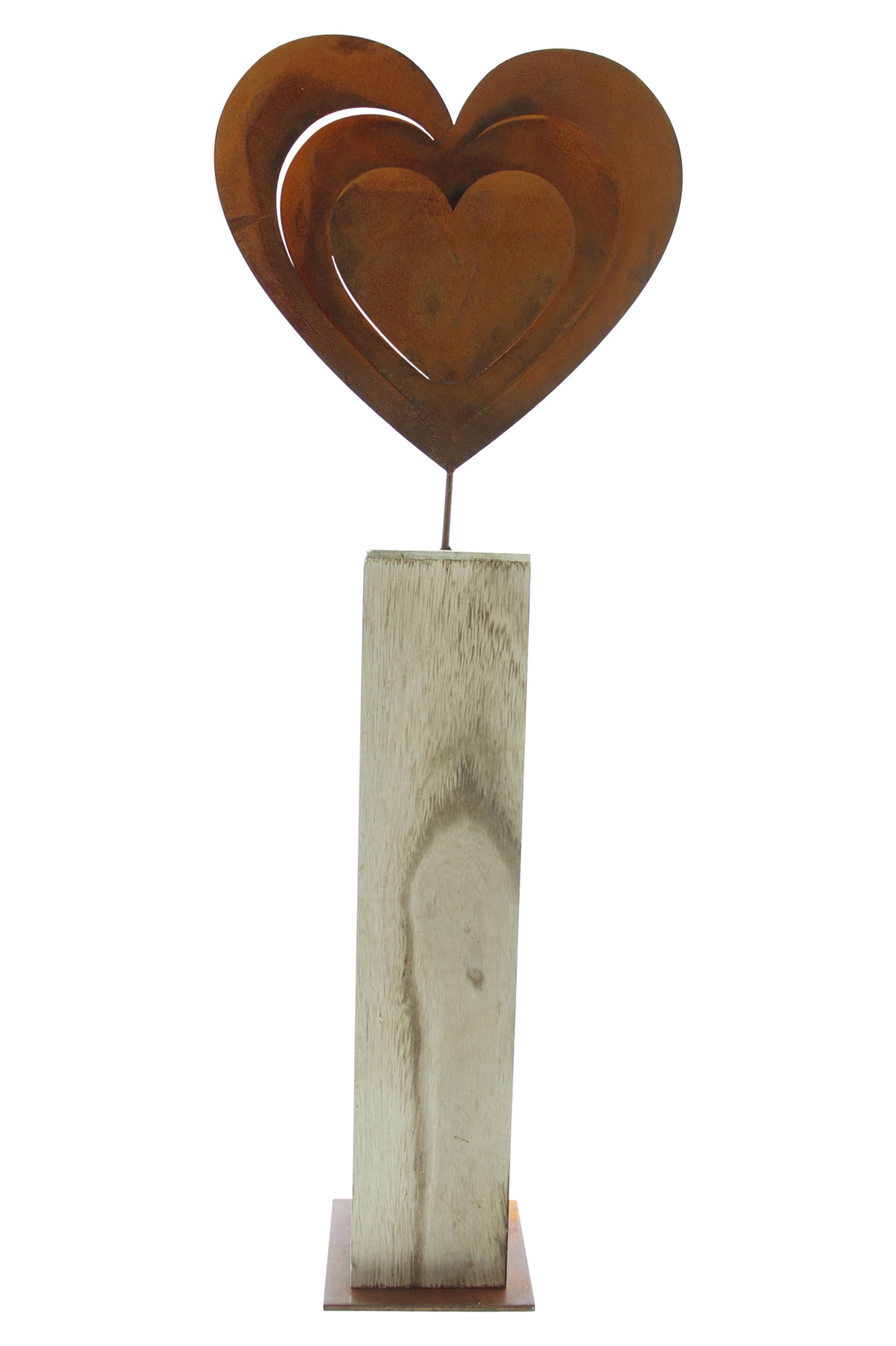 Holzsäule "Rostherz" im Frank Flechtwaren Online Shop für Herbst kaufen Holzsäule "Rostherz" im Frank Flechtwaren Online Shop für Herbst kaufen