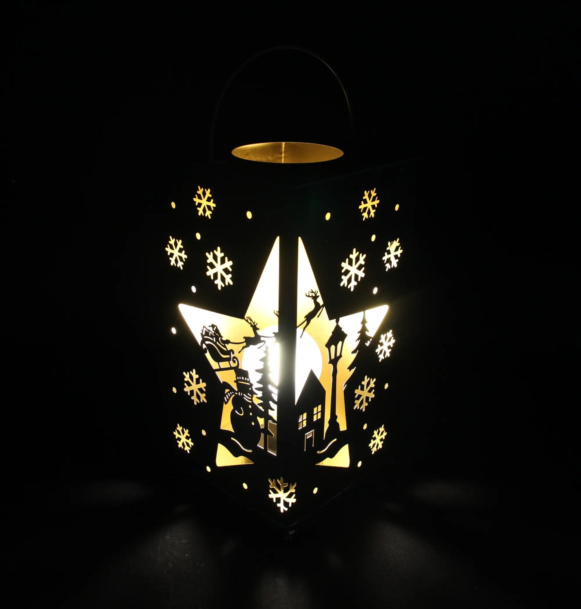 LED-Laterne "Winterlandschaft"  im Frank Flechtwaren Online Shop kaufen