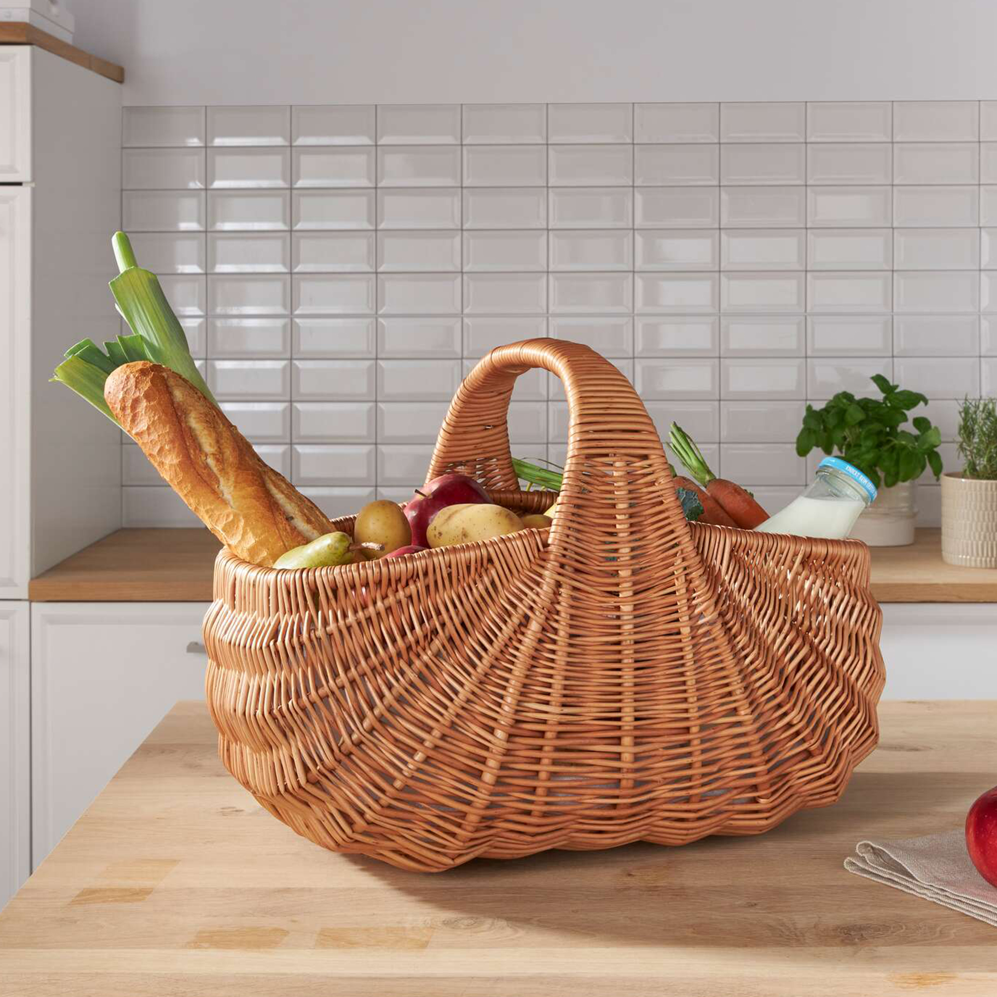 Einkaufskorb "Muschel" im Frank Flechtwaren Online Shop für Küche kaufen Einkaufskorb "Muschel" im Frank Flechtwaren Online Shop für Küche kaufen