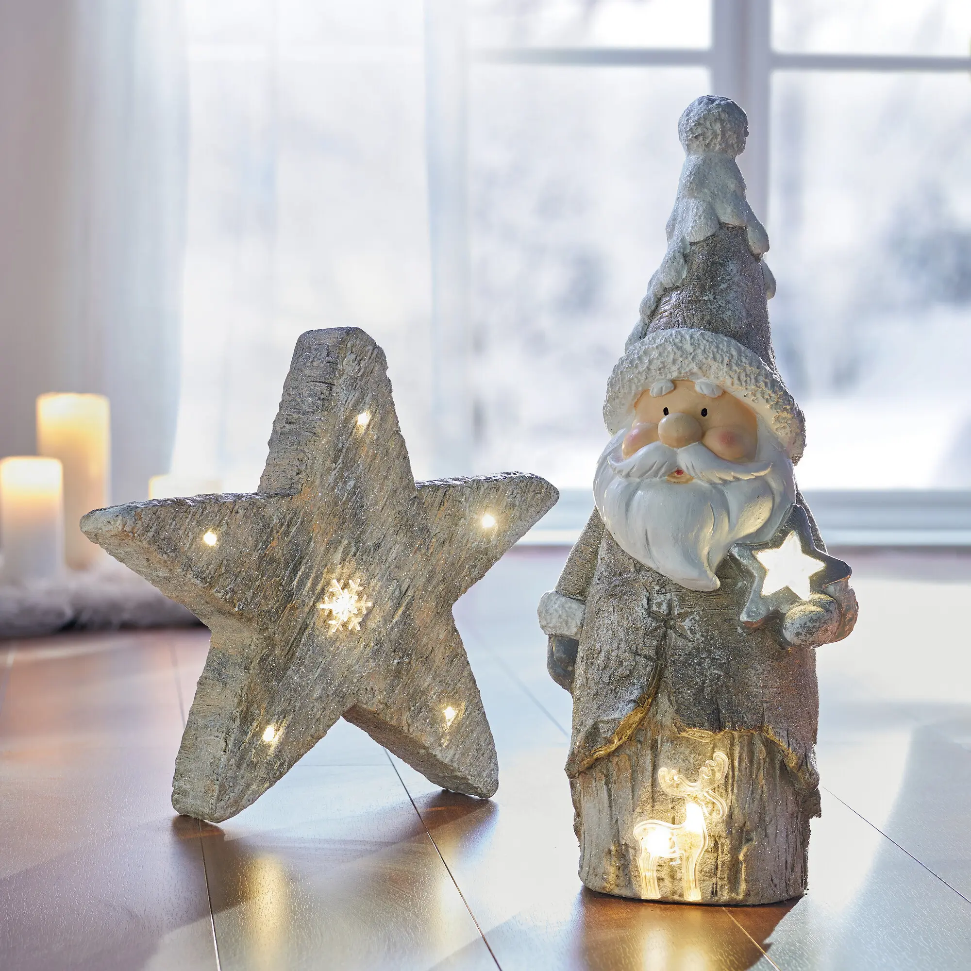 LED-Stern "Holzoptik"  im Frank Flechtwaren Online Shop kaufen