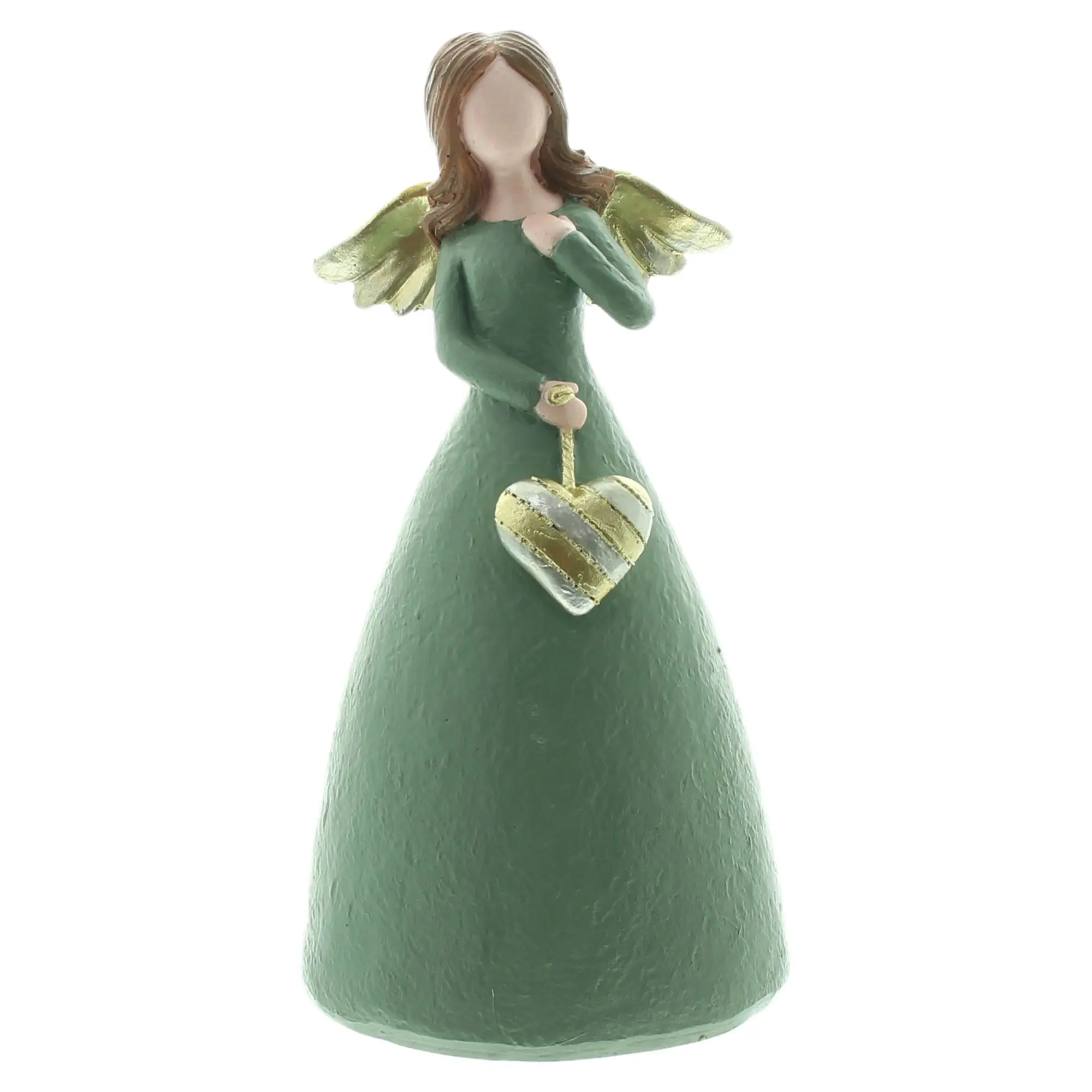 Deko-Figur "Engel mit goldenem Herz"  im Frank Flechtwaren Online Shop für Engel kaufen