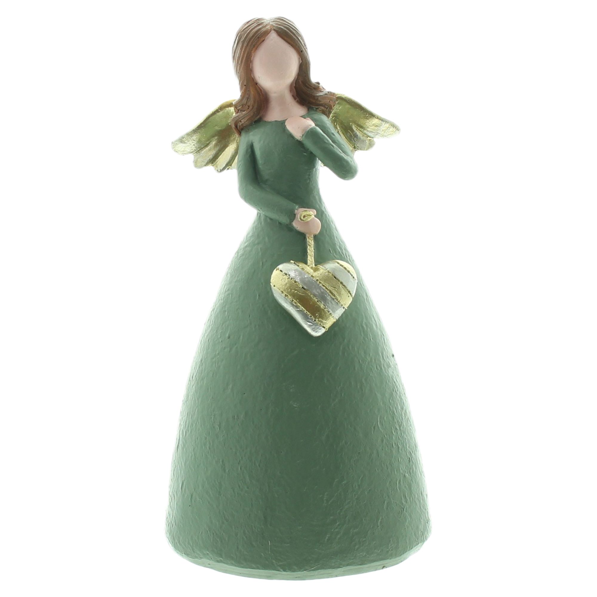 Deko-Figur "Engel mit goldenem Herz"  im Frank Flechtwaren Online Shop für Engel kaufen