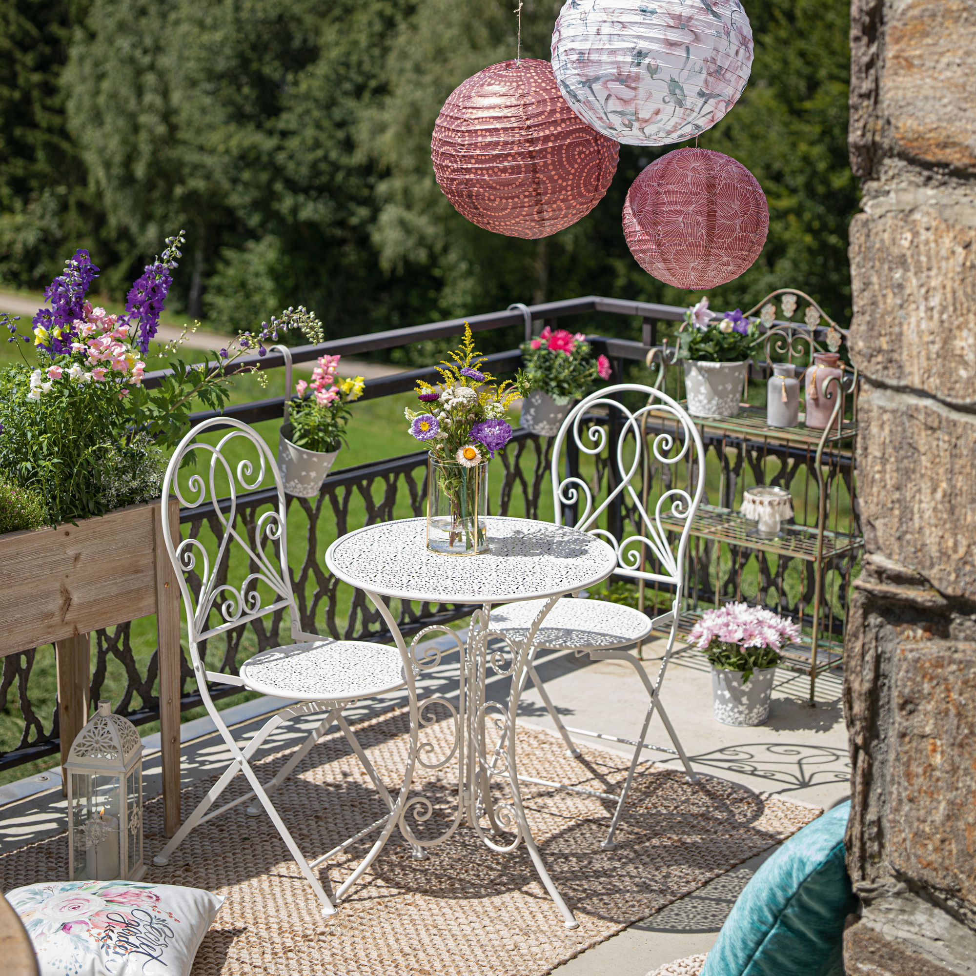 Bistro-Set "White Romance", 3tlg.  im Frank Flechtwaren Online Shop kaufen