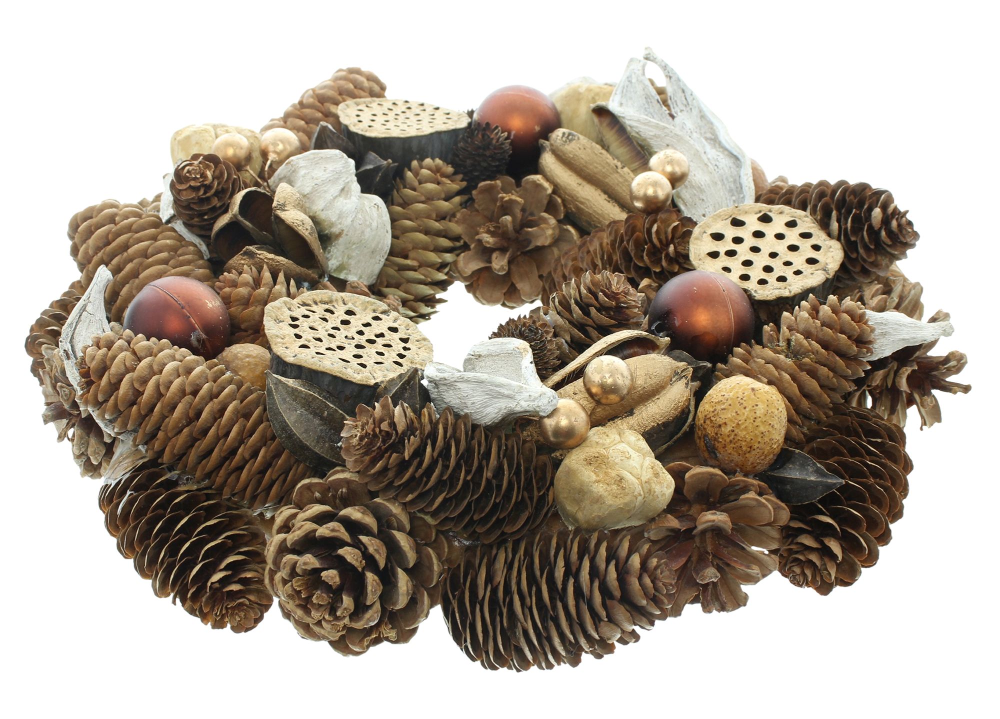 Weihnachtskranz '"Natur-Mix"  im Frank Flechtwaren Online Shop für Weihnachtliche Kränze kaufen