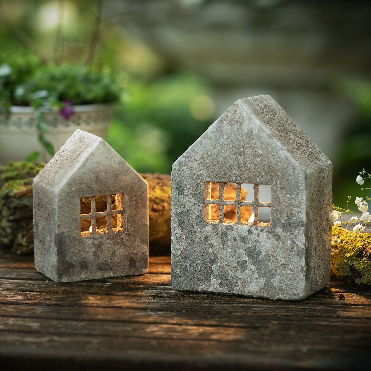 Haus "Beton-Style", 2er Set im Frank Flechtwaren Online Shop für Ostern kaufen Haus "Beton-Style", 2er Set im Frank Flechtwaren Online Shop für Ostern kaufen