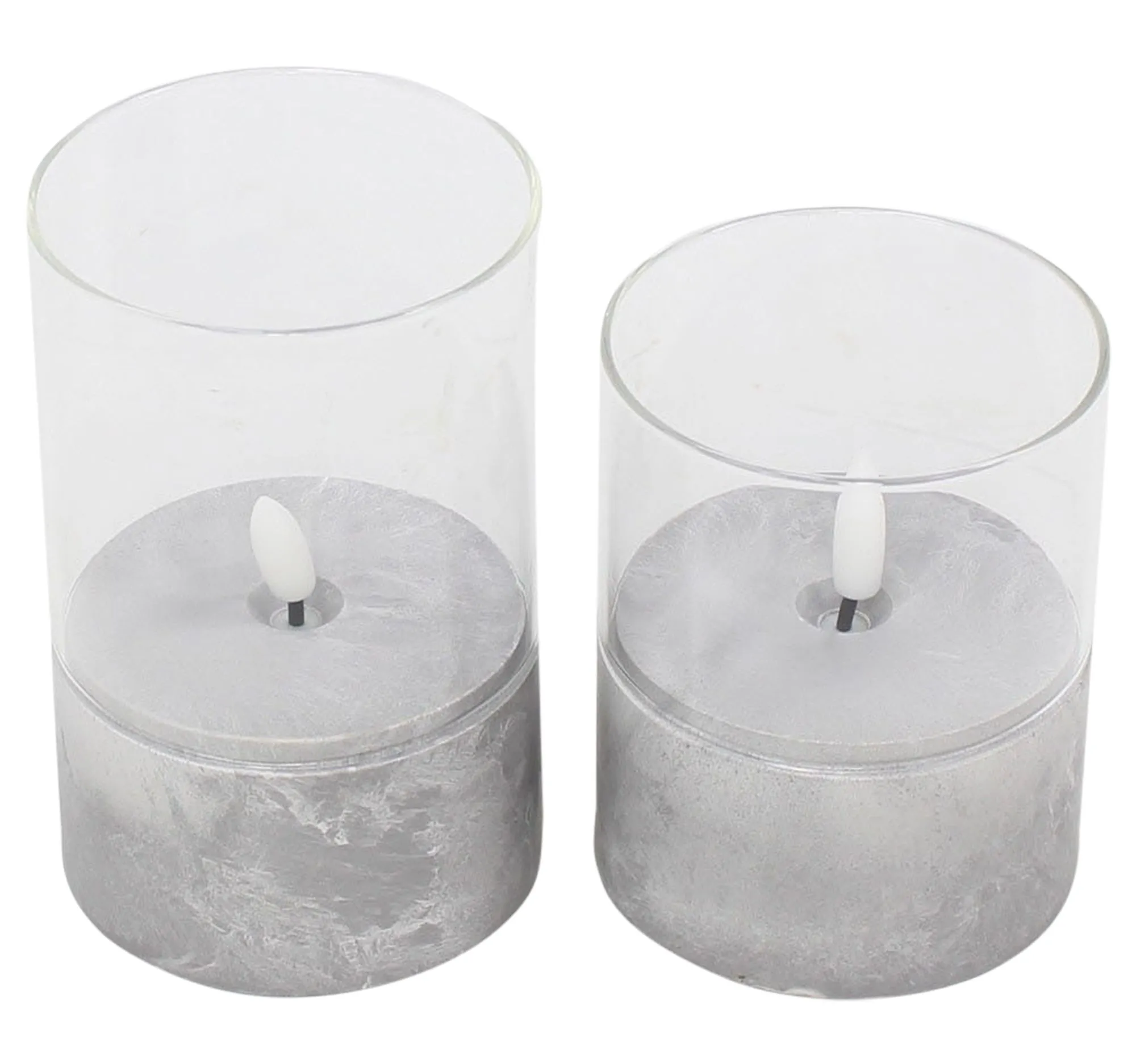 LED-Teelicht "Beton-Optik", 2er Set  im Frank Flechtwaren Online Shop für LED-Beleuchtung kaufen
