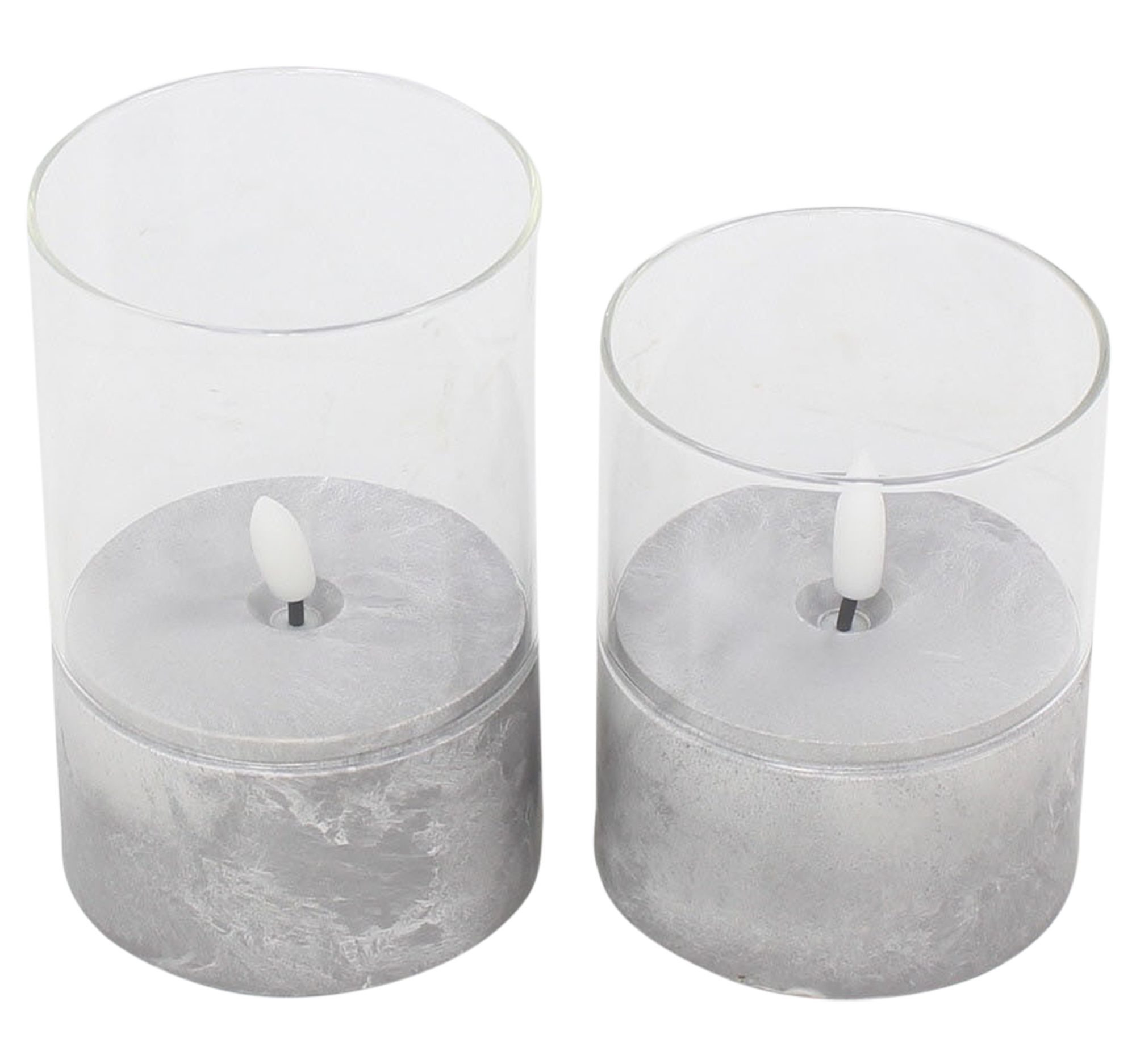 LED-Teelicht "Beton-Optik", 2er Set  im Frank Flechtwaren Online Shop für Kerzen &amp; LED-Kerzen kaufen