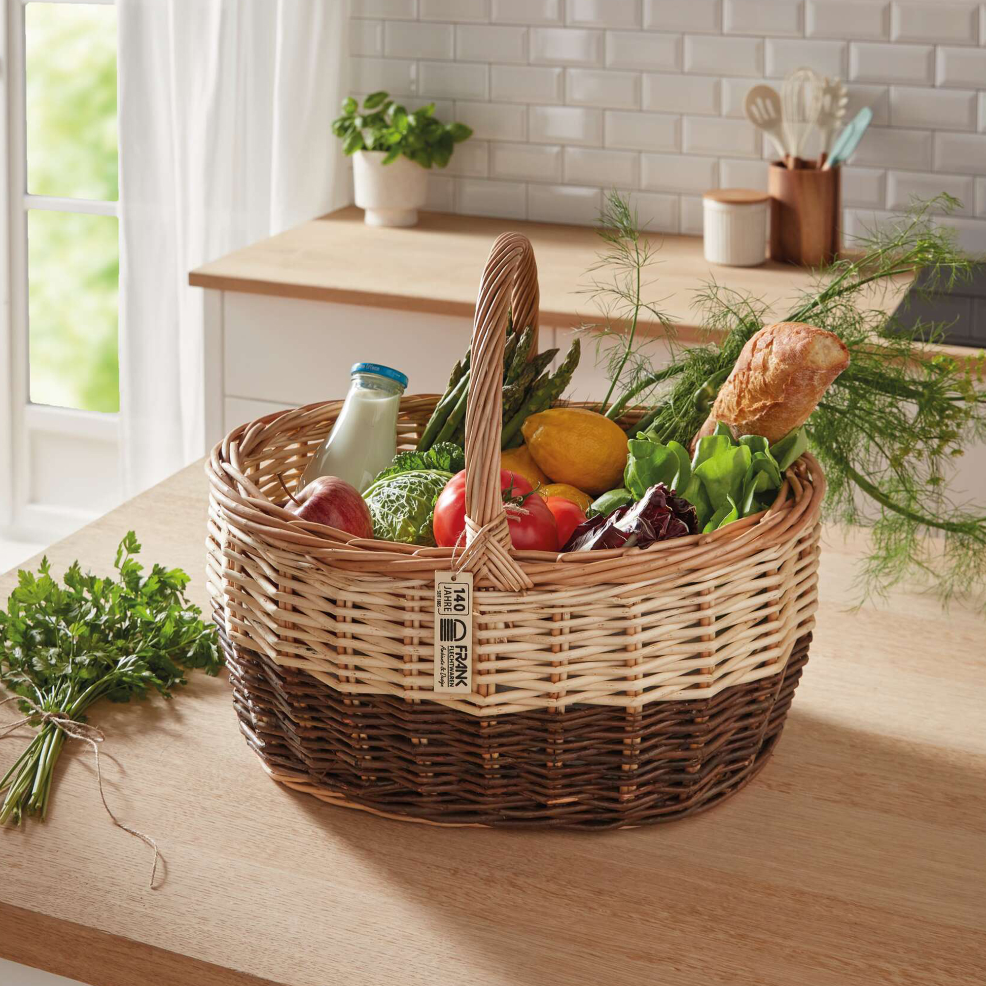 Einkaufskorb "Bicolor"  im Frank Flechtwaren Online Shop kaufen