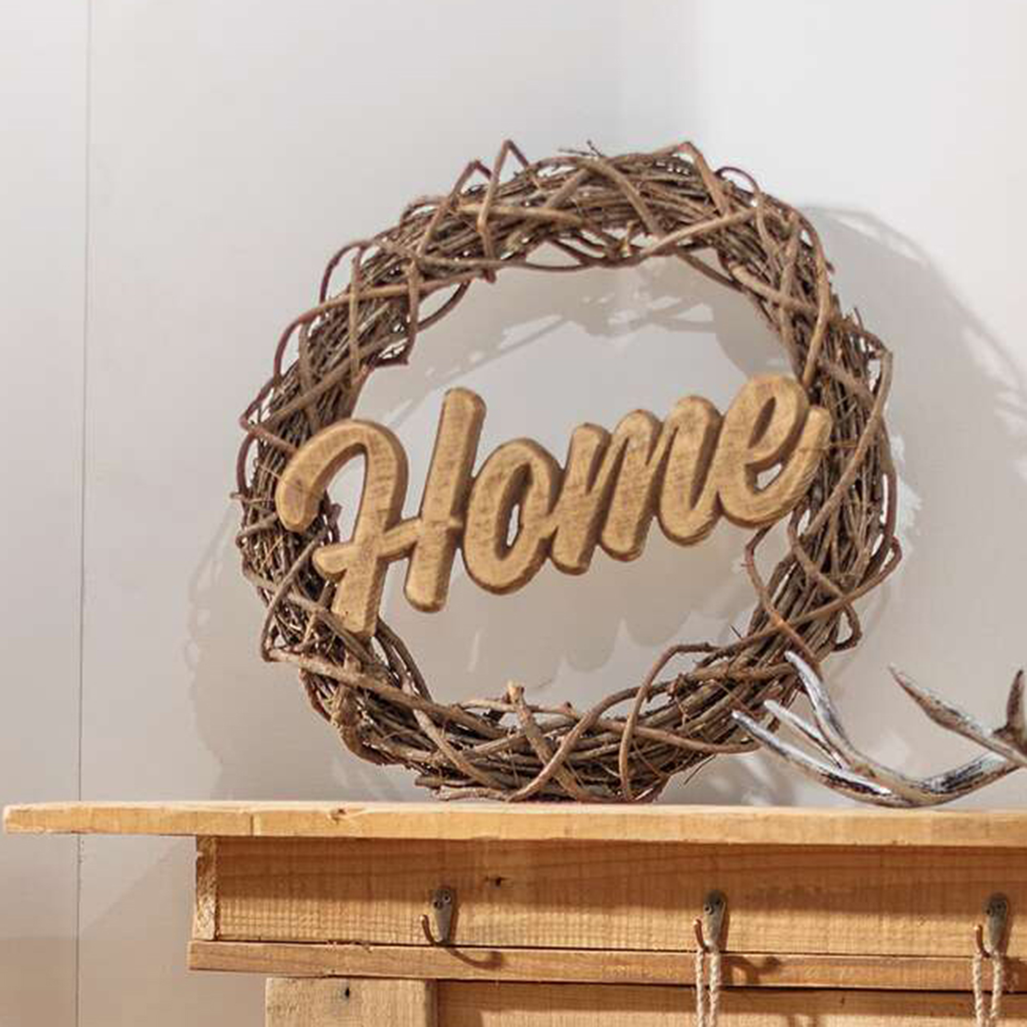 Kranz "Home"  im Frank Flechtwaren Online Shop kaufen