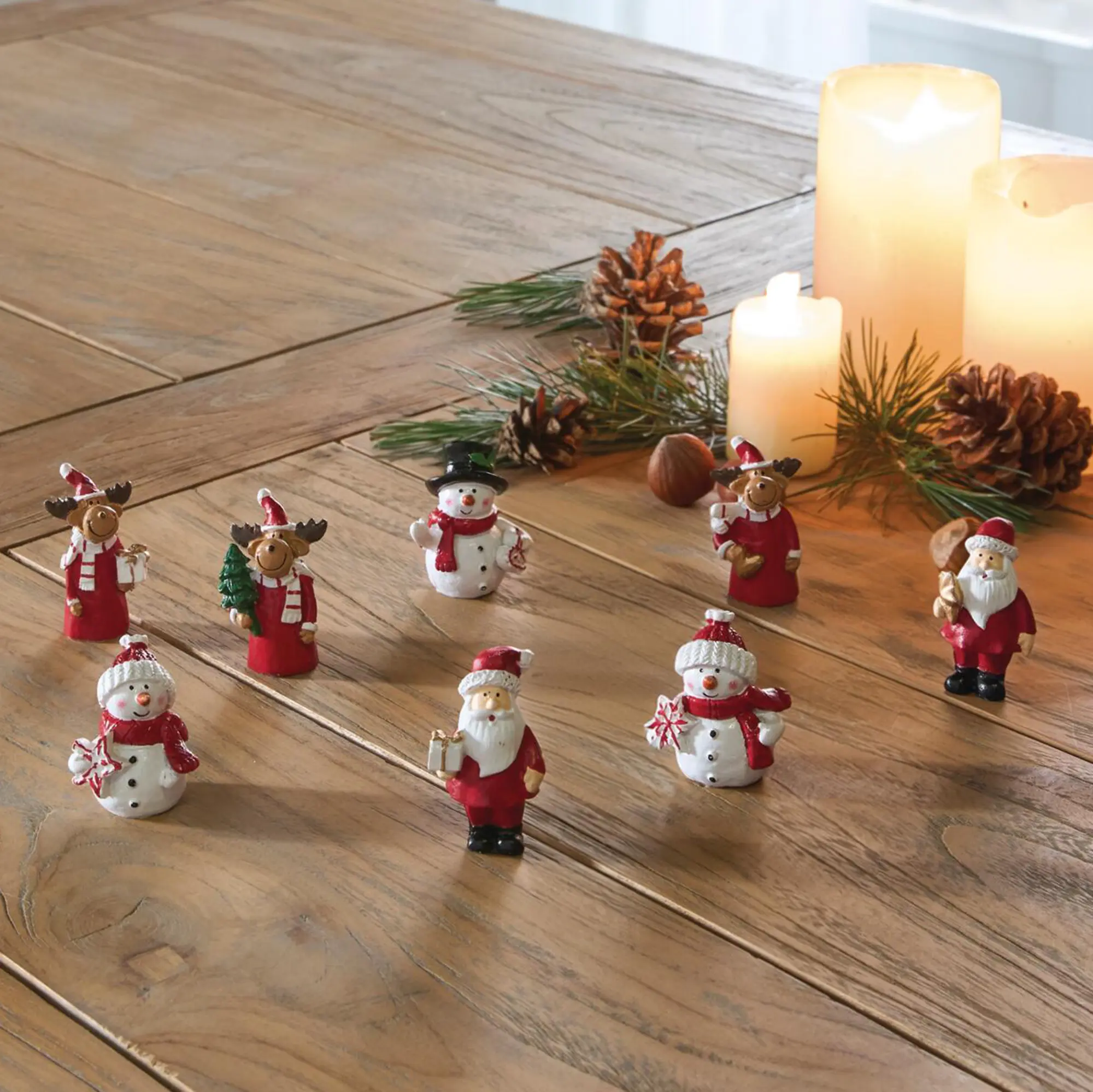 Deko-Figur "Team Christmas", 8er Set  im Frank Flechtwaren Online Shop kaufen
