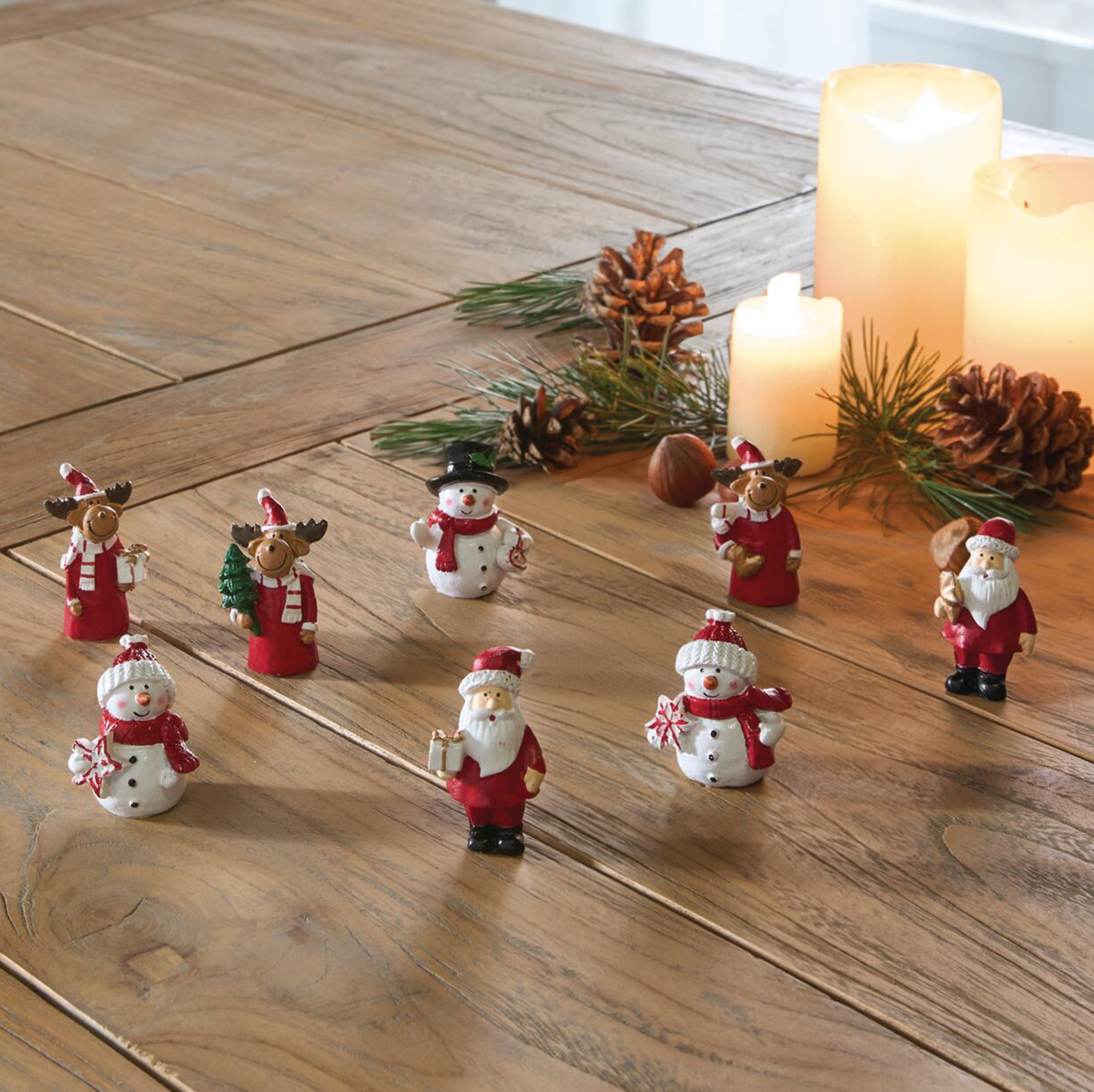 Deko-Figur "Team Christmas", 8er Set  im Frank Flechtwaren Online Shop kaufen