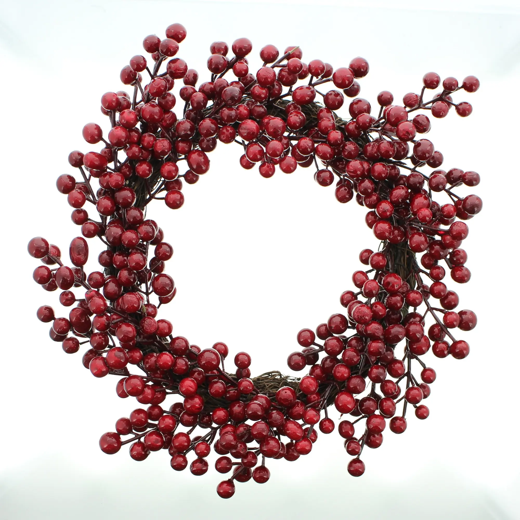 Kranz "Rote Beeren"  im Frank Flechtwaren Online Shop für Weihnachtliche Kränze kaufen