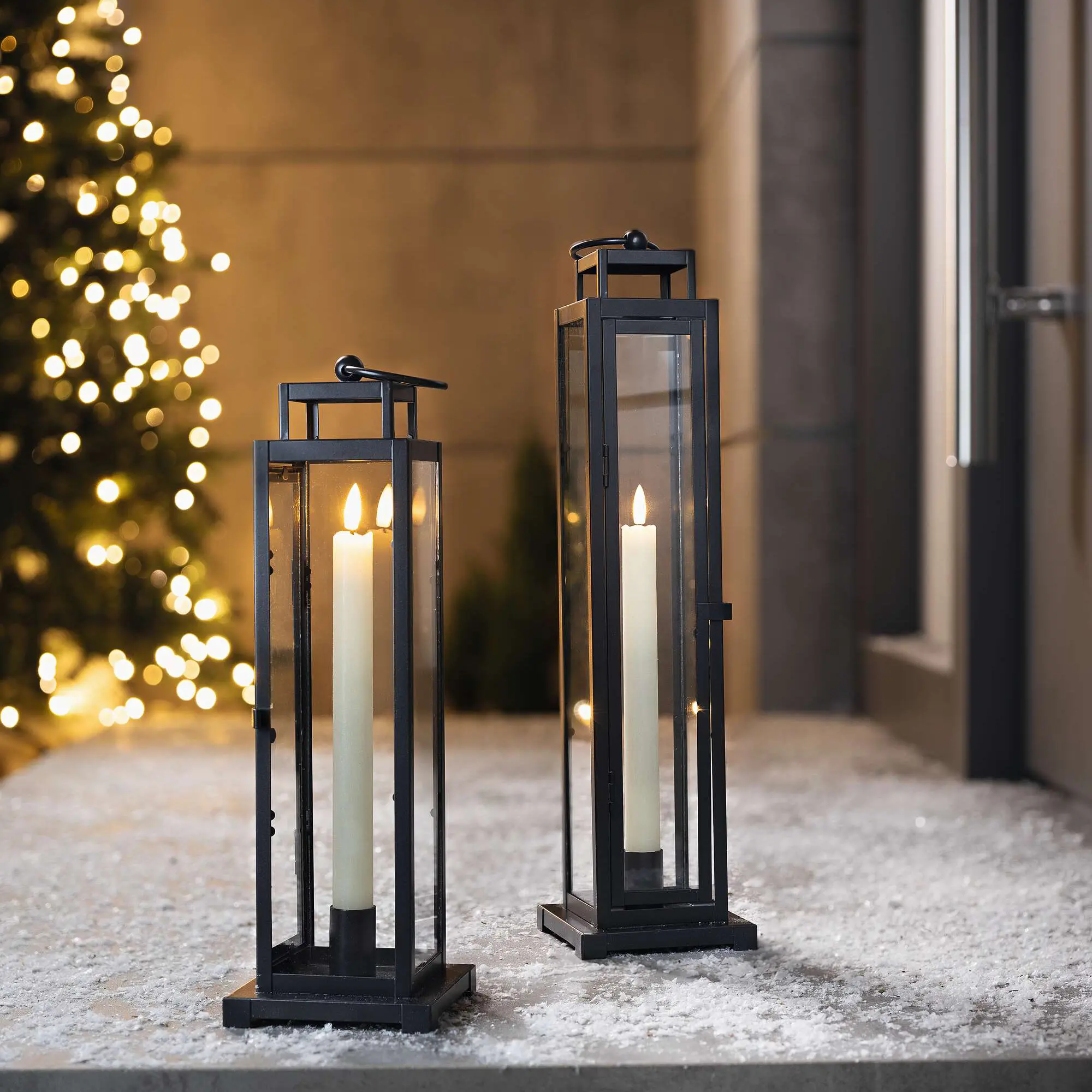 Laterne "Modern Black", 2er Set  im Frank Flechtwaren Online Shop kaufen