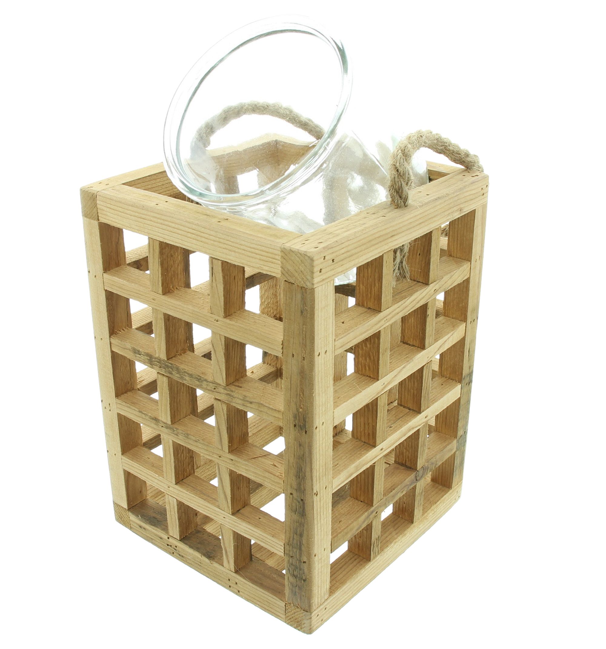 Windlicht "Wood"  im Frank Flechtwaren Online Shop für Weihnachten kaufen