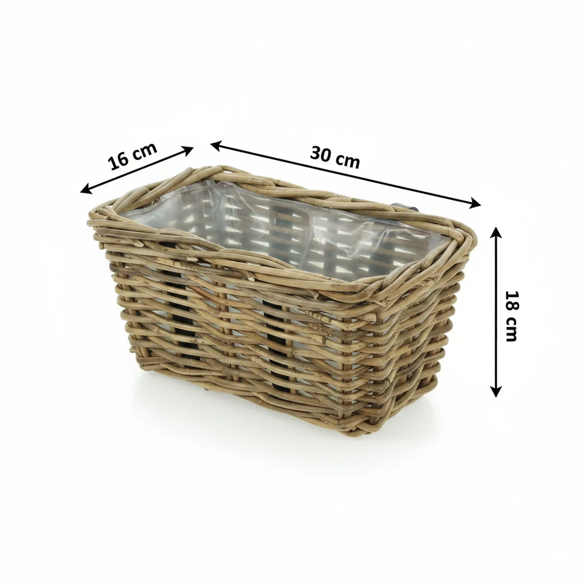 Balkonpflanzer "Rattan", klein  im Frank Flechtwaren Online Shop für Magie des Sommers kaufen
