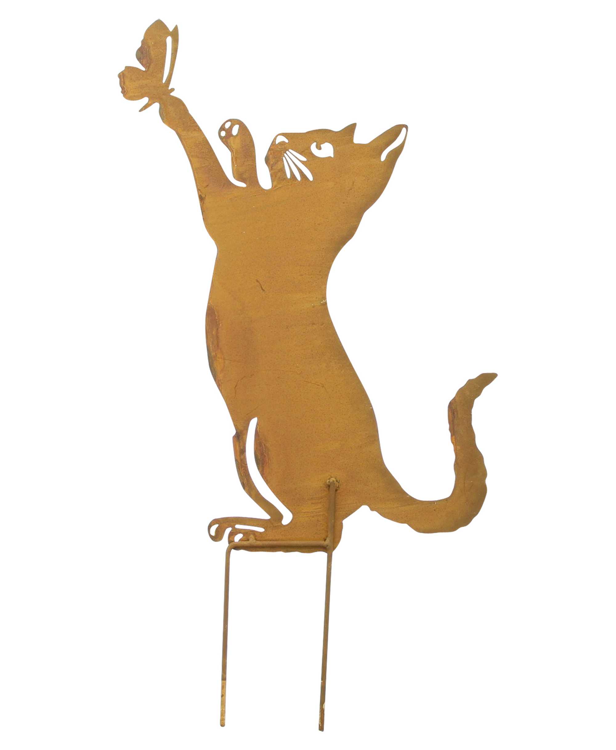 Gartenstecker "Katze mit Schmetterling"  im Frank Flechtwaren Online Shop für Ostern kaufen