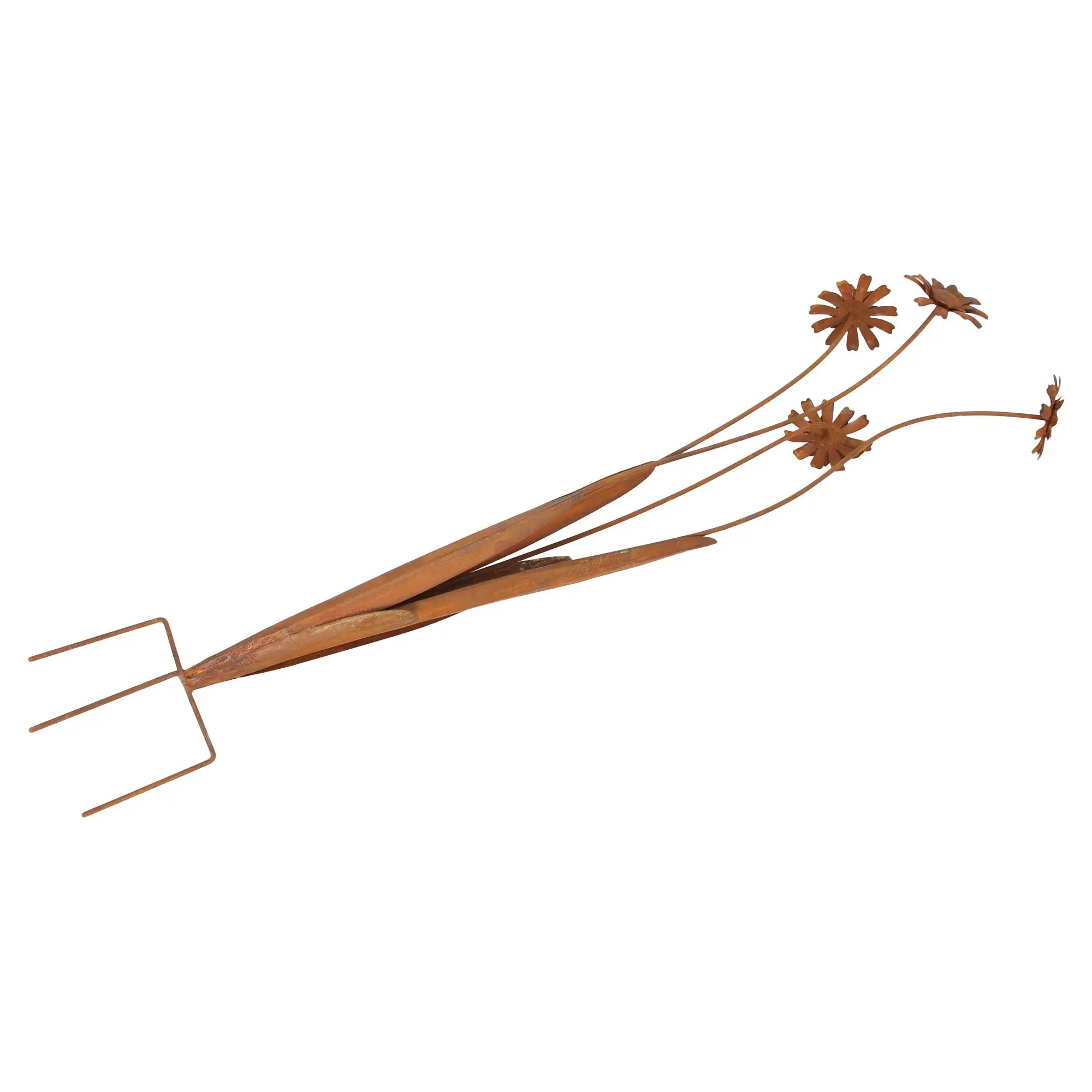 Gartenstecker "Rostblumen"  im Frank Flechtwaren Online Shop für Rostdeko für Ihren Garten kaufen