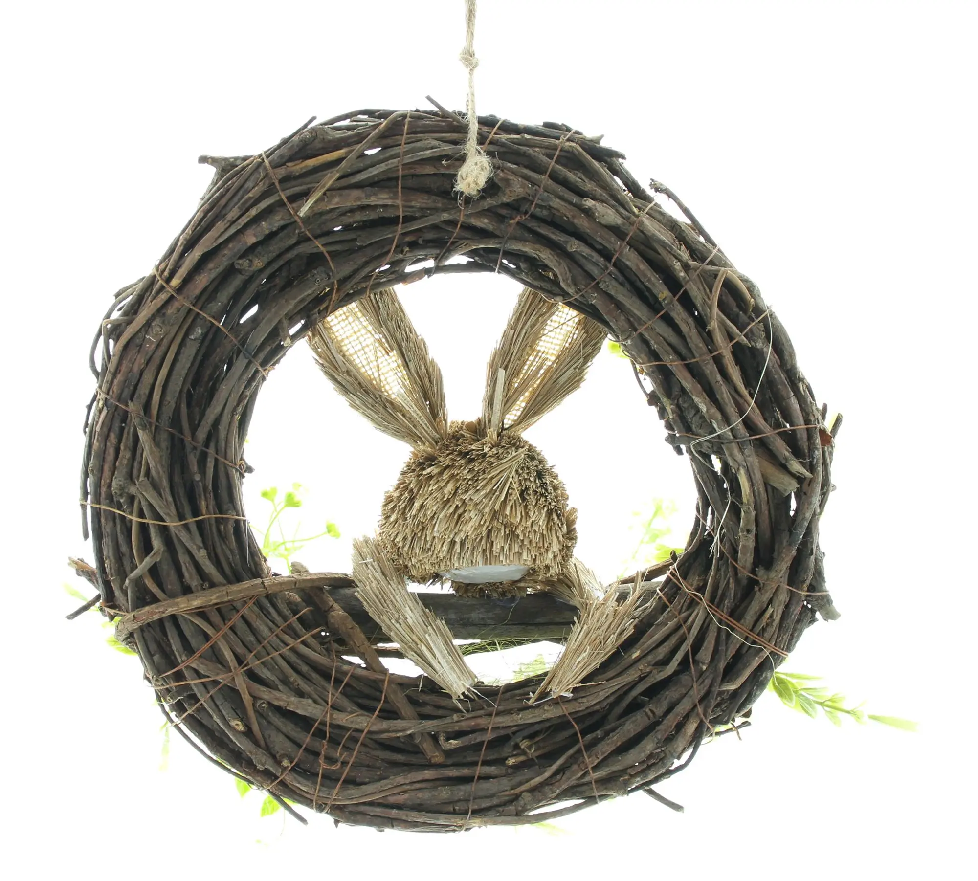 Osterkranz "Häschen"  im Frank Flechtwaren Online Shop für Österliche Gartendeko kaufen