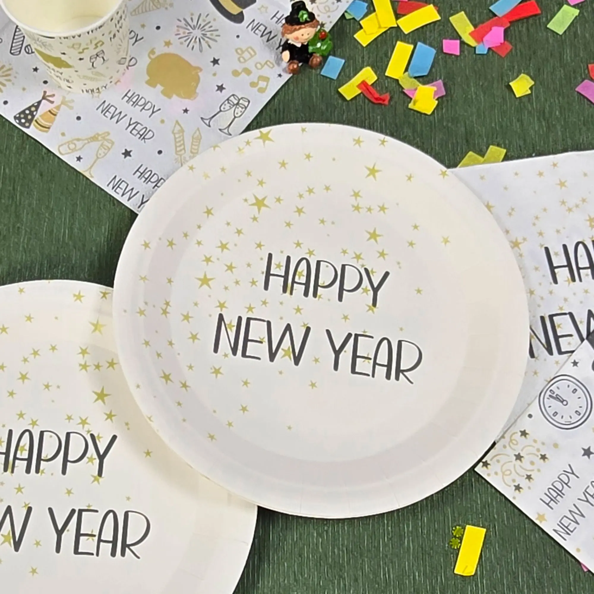 Pappteller "Silvester", 16er Set  im Frank Flechtwaren Online Shop kaufen