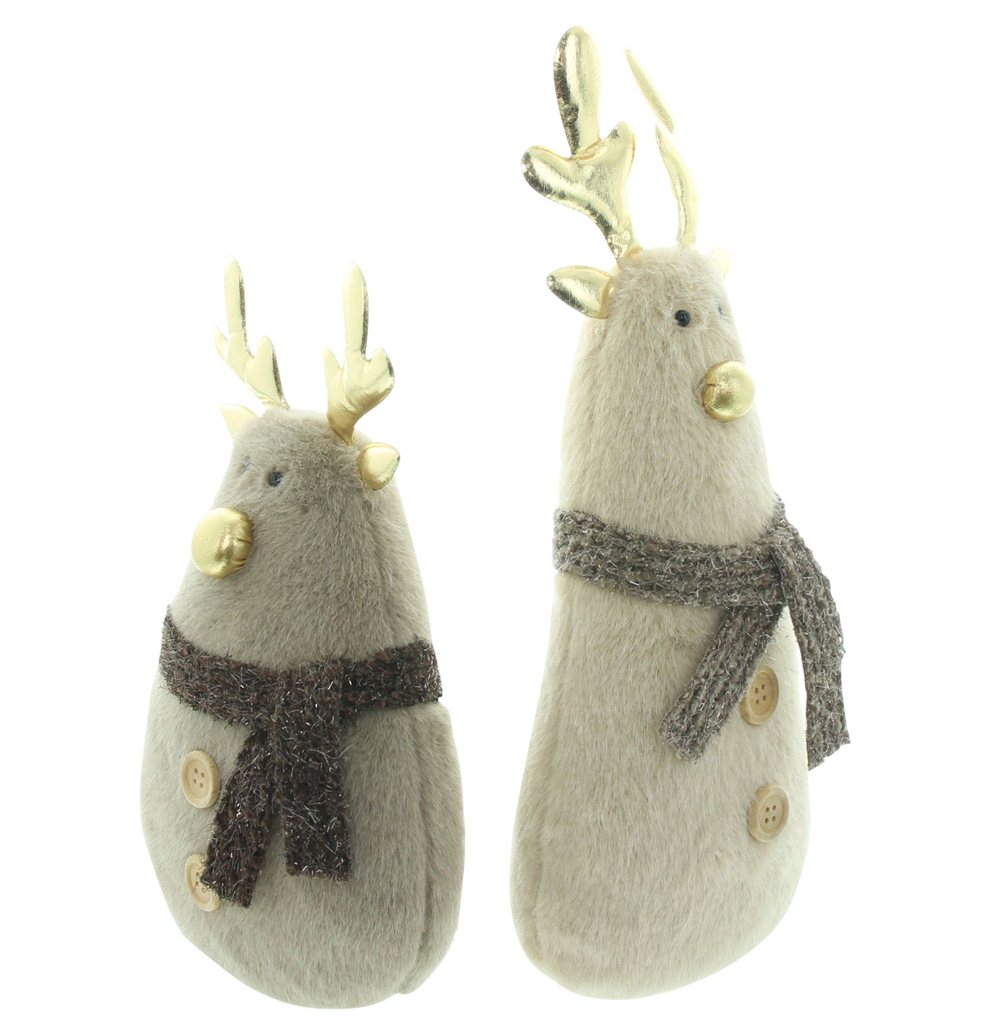 Plüschfigur "Rentier", 2er Set  im Frank Flechtwaren Online Shop für Weihnachtliche Dekofiguren kaufen
