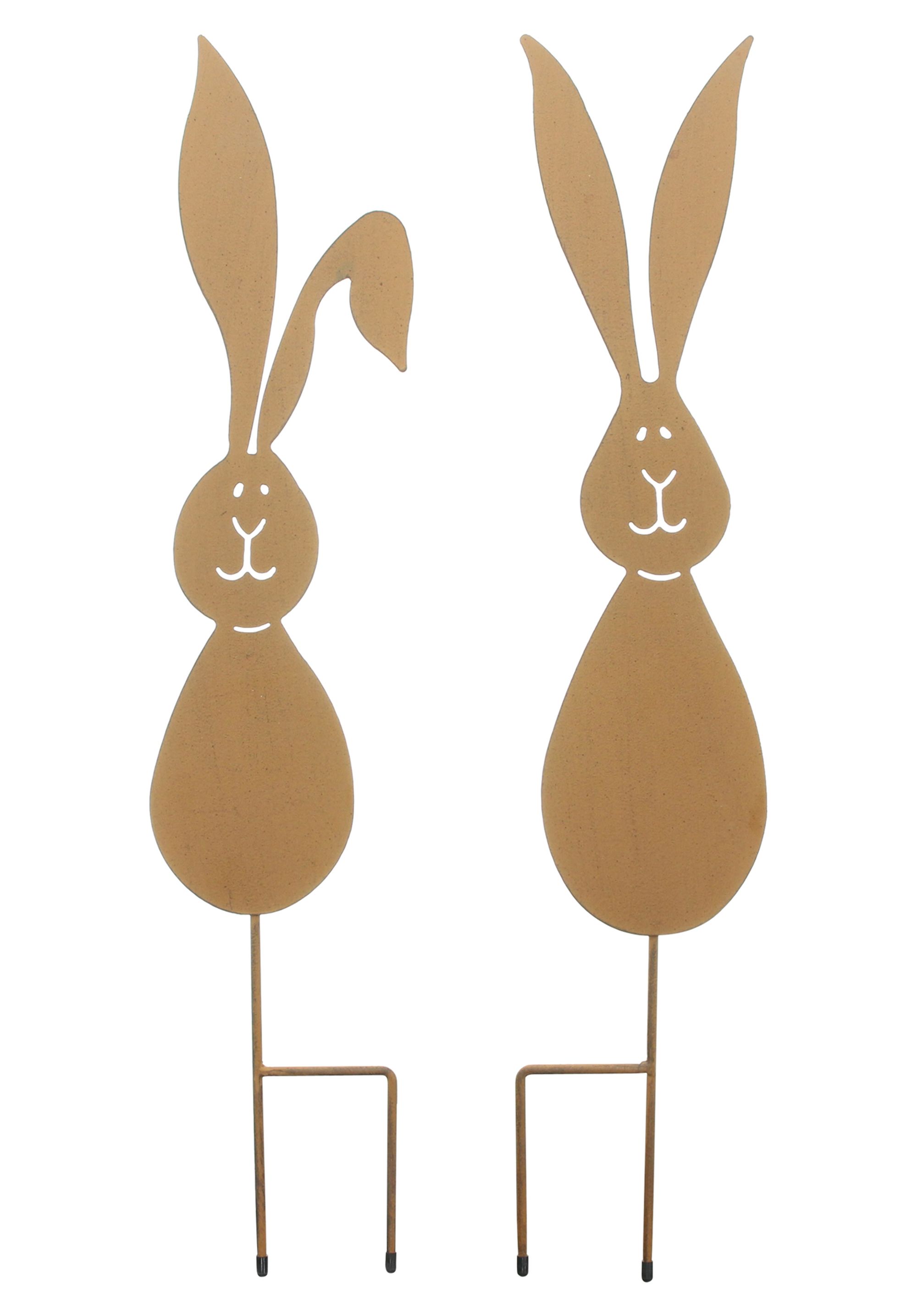Gartenstecker "Hase", 2er Set  im Frank Flechtwaren Online Shop für Streuer &amp; Stecker kaufen