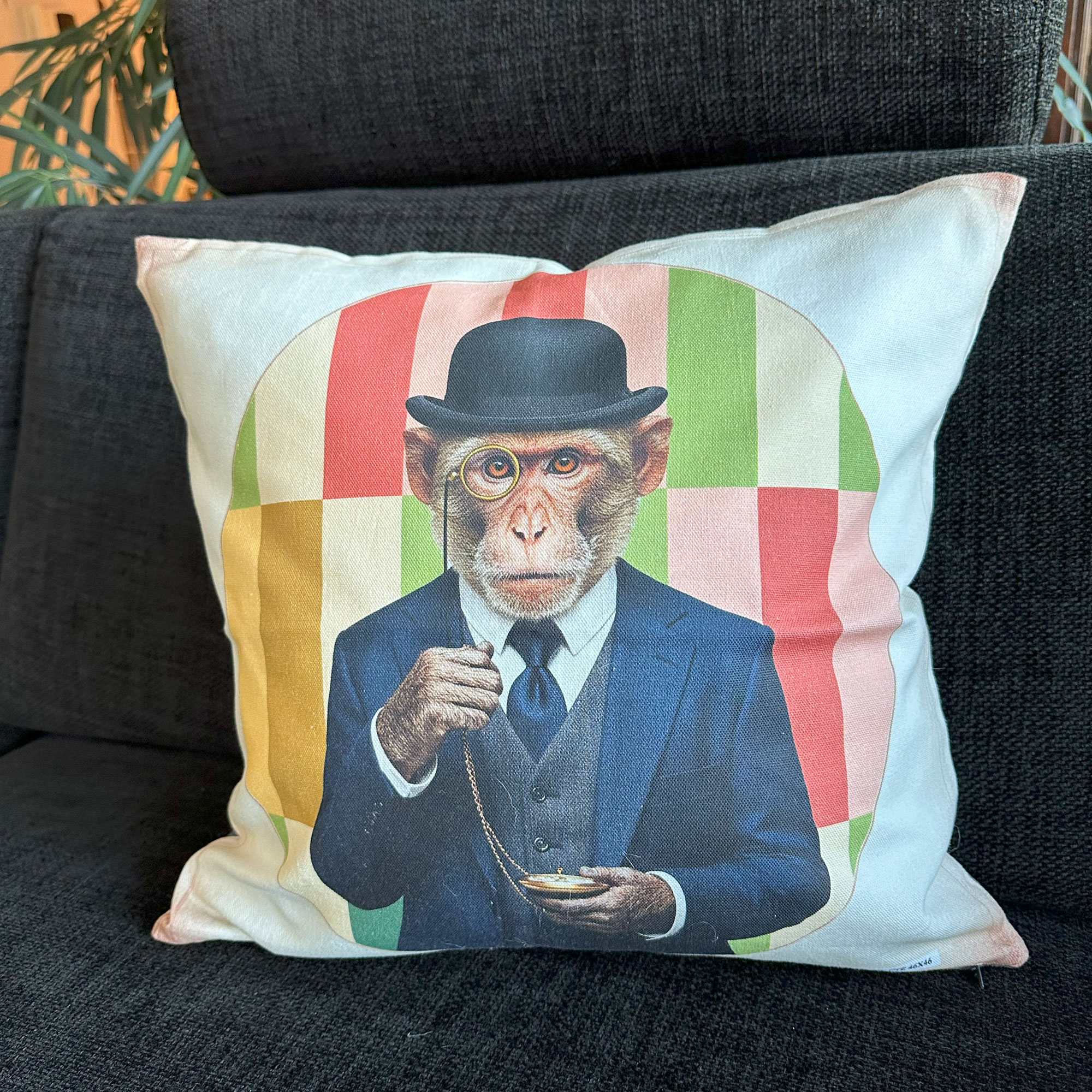 Kissenhülle "Monkey Charles"  im Frank Flechtwaren Online Shop kaufen
