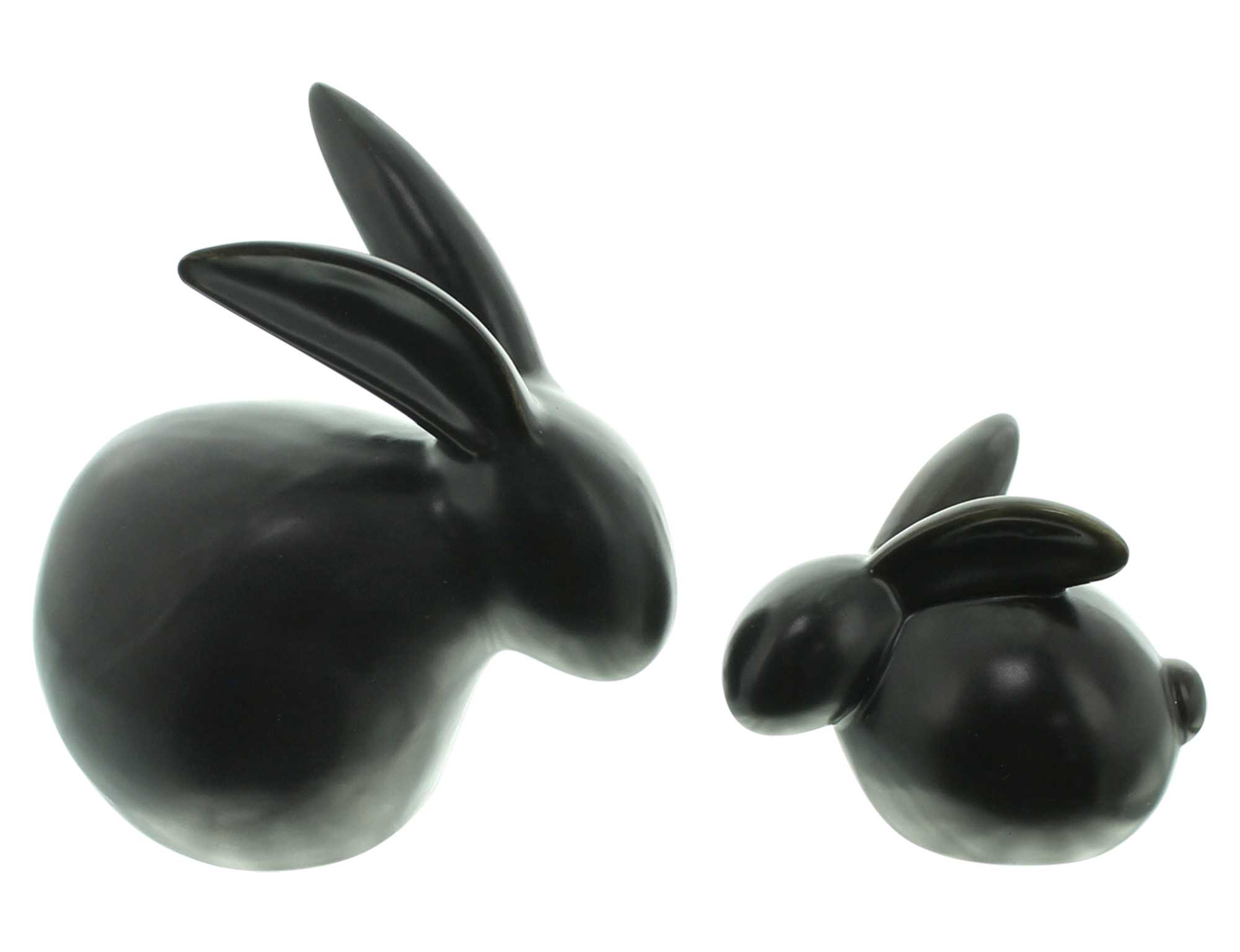 Hase "Black", 2er Set  im Frank Flechtwaren Online Shop für Ostern kaufen