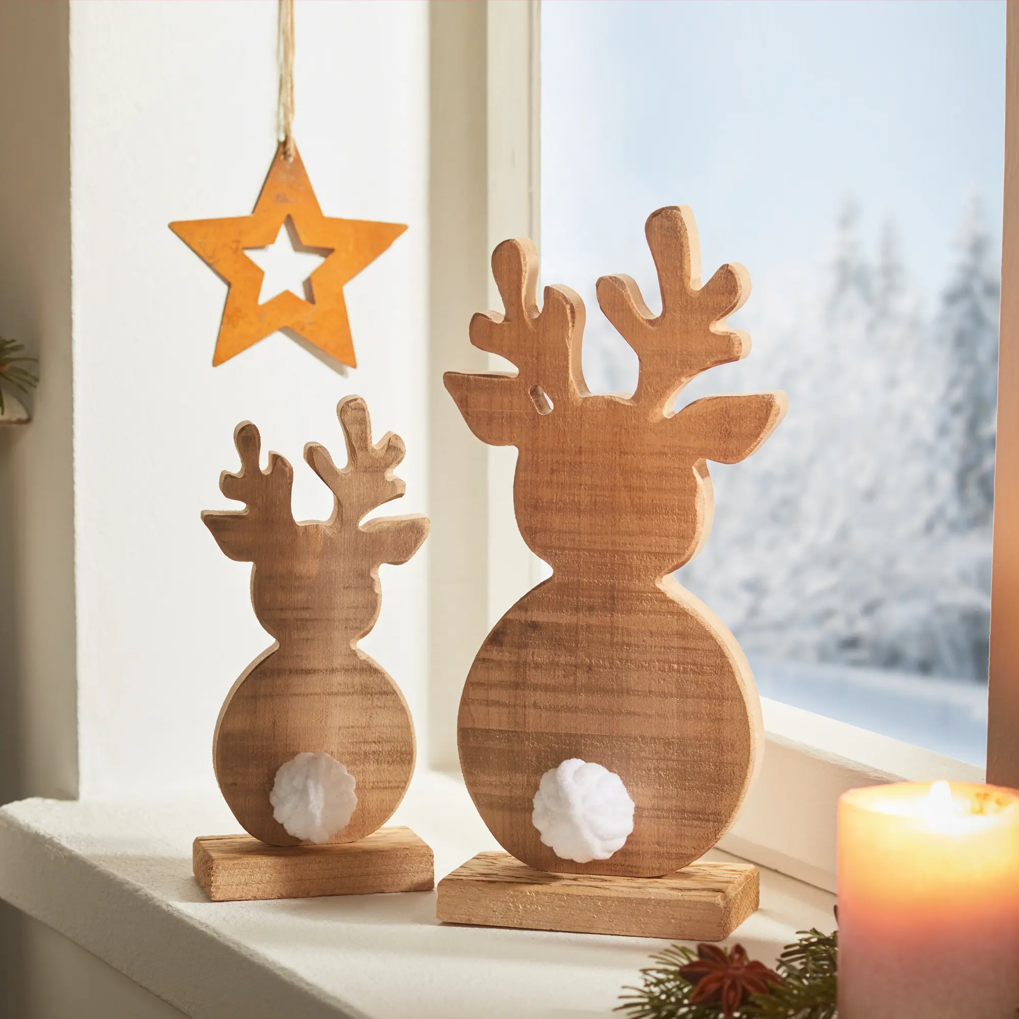 Figur "Rentier", 2er Set  im Frank Flechtwaren Online Shop kaufen