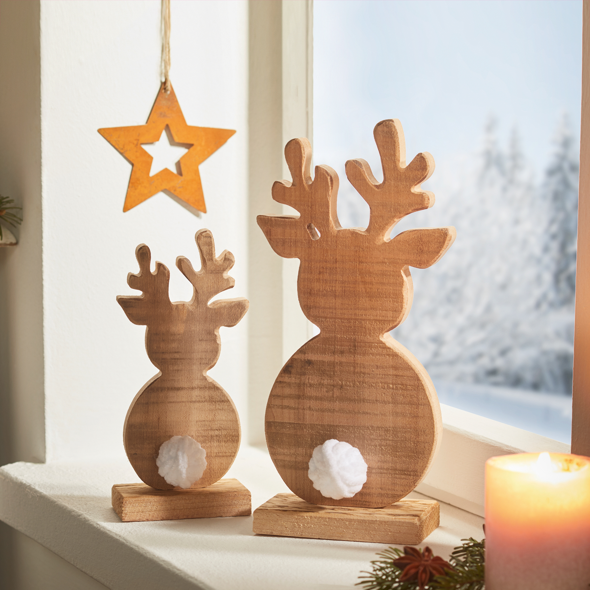 Figur "Rentier", 2er Set  im Frank Flechtwaren Online Shop kaufen