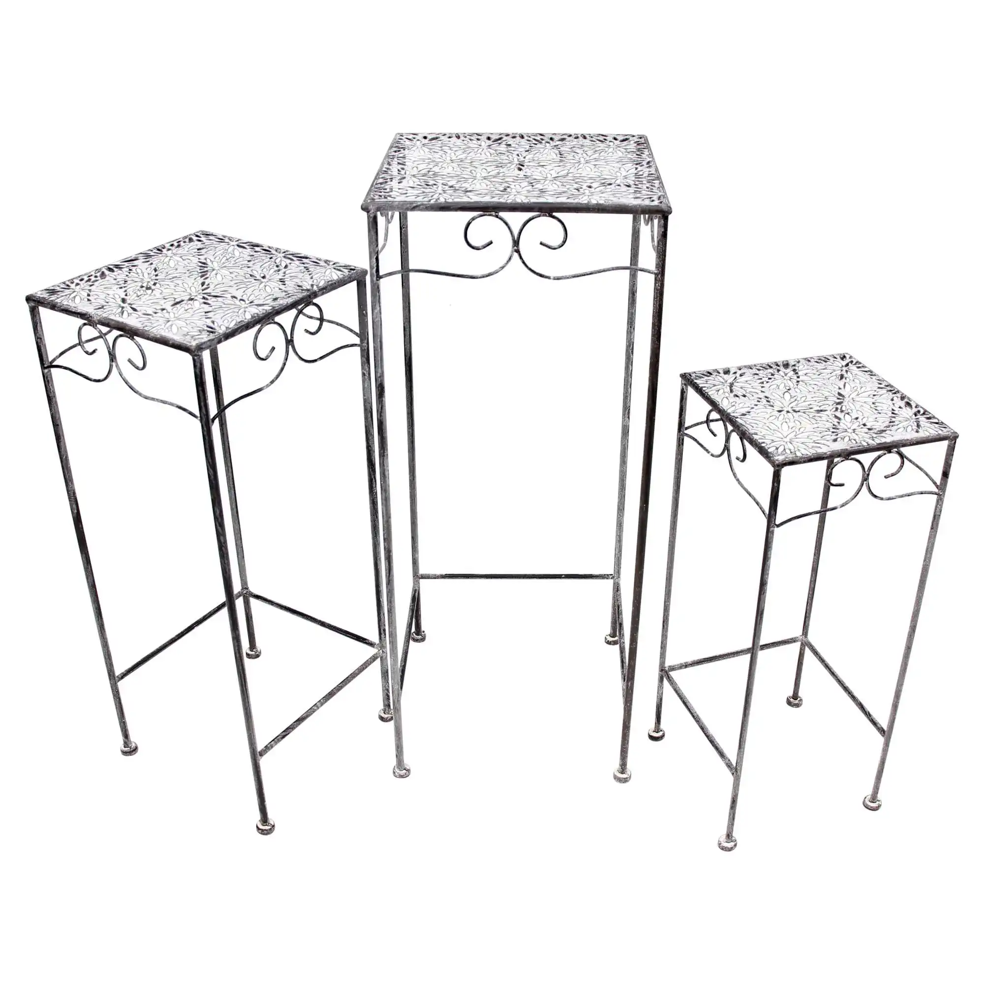 Beistelltisch "Flowers", 3er Set  im Frank Flechtwaren Online Shop für Tische kaufen