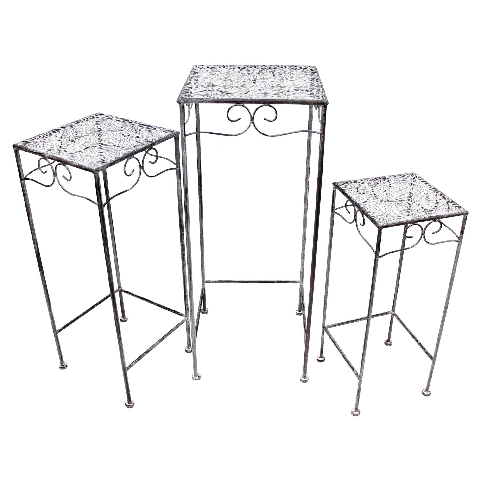 Beistelltisch "Flowers", 3er Set im Frank Flechtwaren Online Shop für Hocker kaufen Beistelltisch "Flowers", 3er Set im Frank Flechtwaren Online Shop für Hocker kaufen