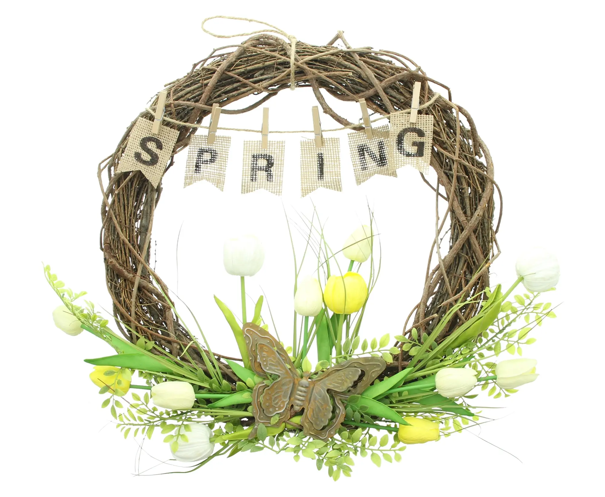 Kranz "Spring"  im Frank Flechtwaren Online Shop für Bunte Osterzeit kaufen