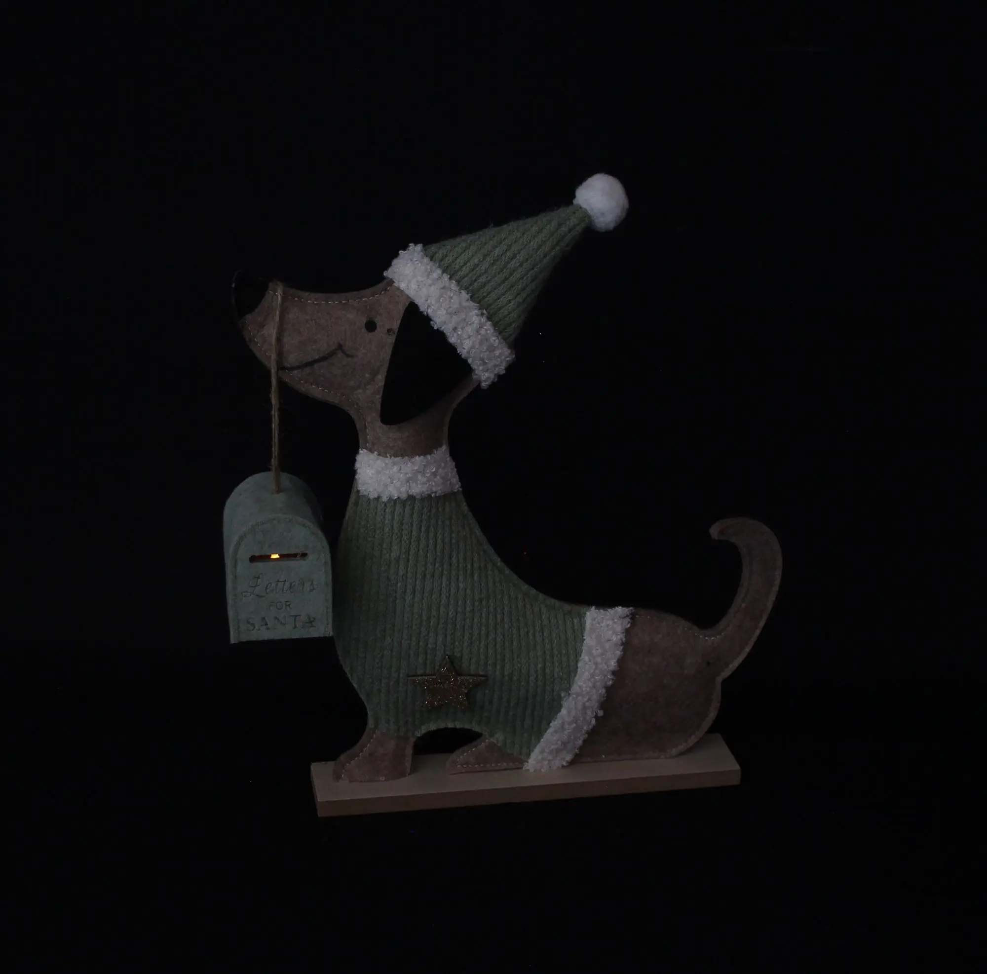 Deko-Figur "Dackel mit LED-Postbox", 2tlg.  im Frank Flechtwaren Online Shop für Auf den Dackel gekommen kaufen