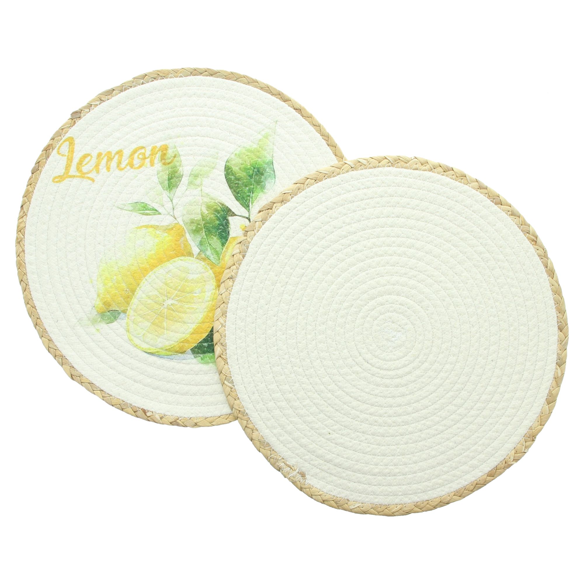 Platzmatte "Lemon", 2er Set  im Frank Flechtwaren Online Shop für Tischsets kaufen