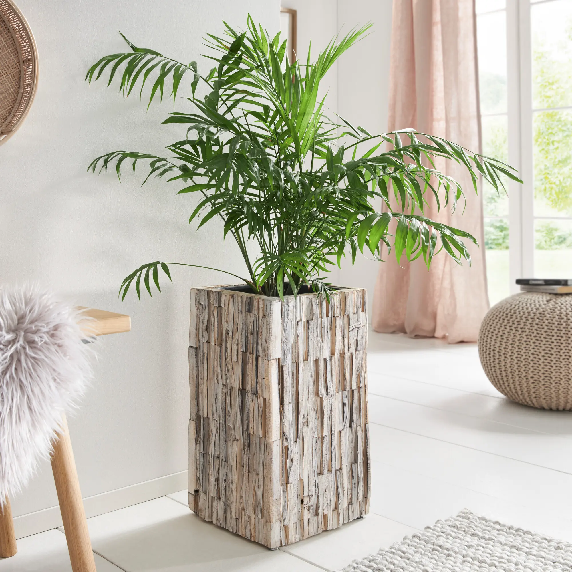 Übertopf "Holzstücke"  im Frank Flechtwaren Online Shop kaufen