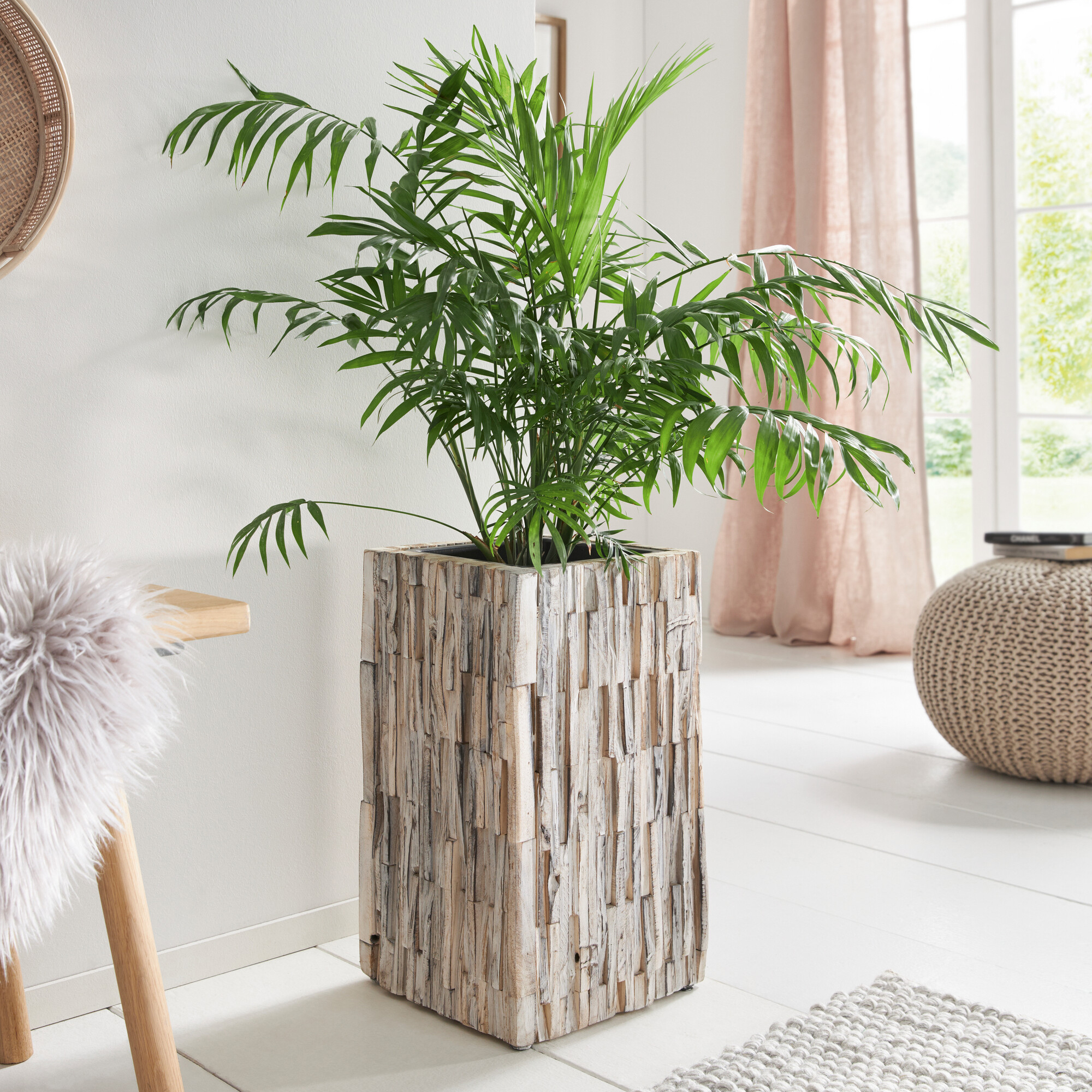 Übertopf "Holzstücke"  im Frank Flechtwaren Online Shop kaufen