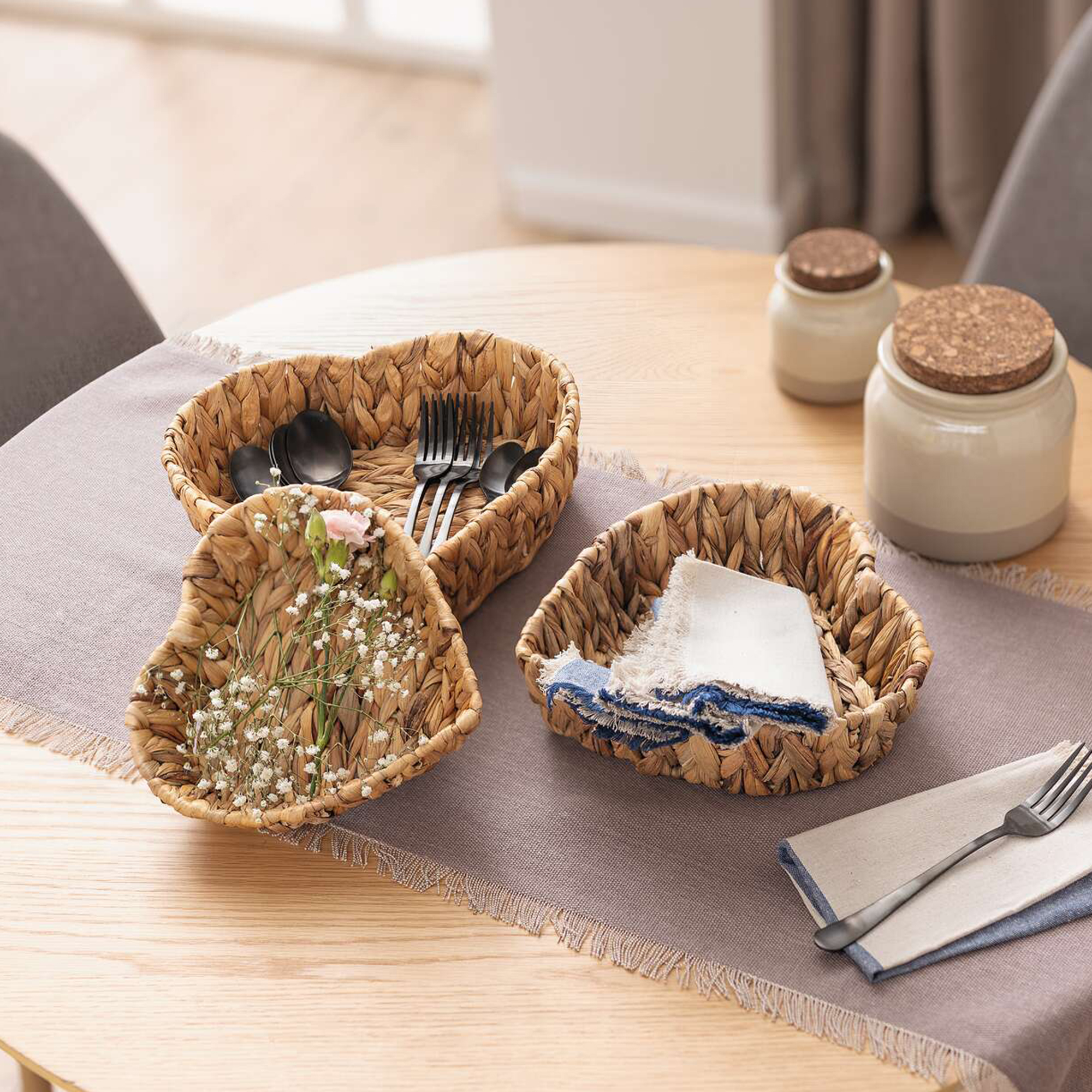 Schale "Herz", 3er Set  im Frank Flechtwaren Online Shop kaufen