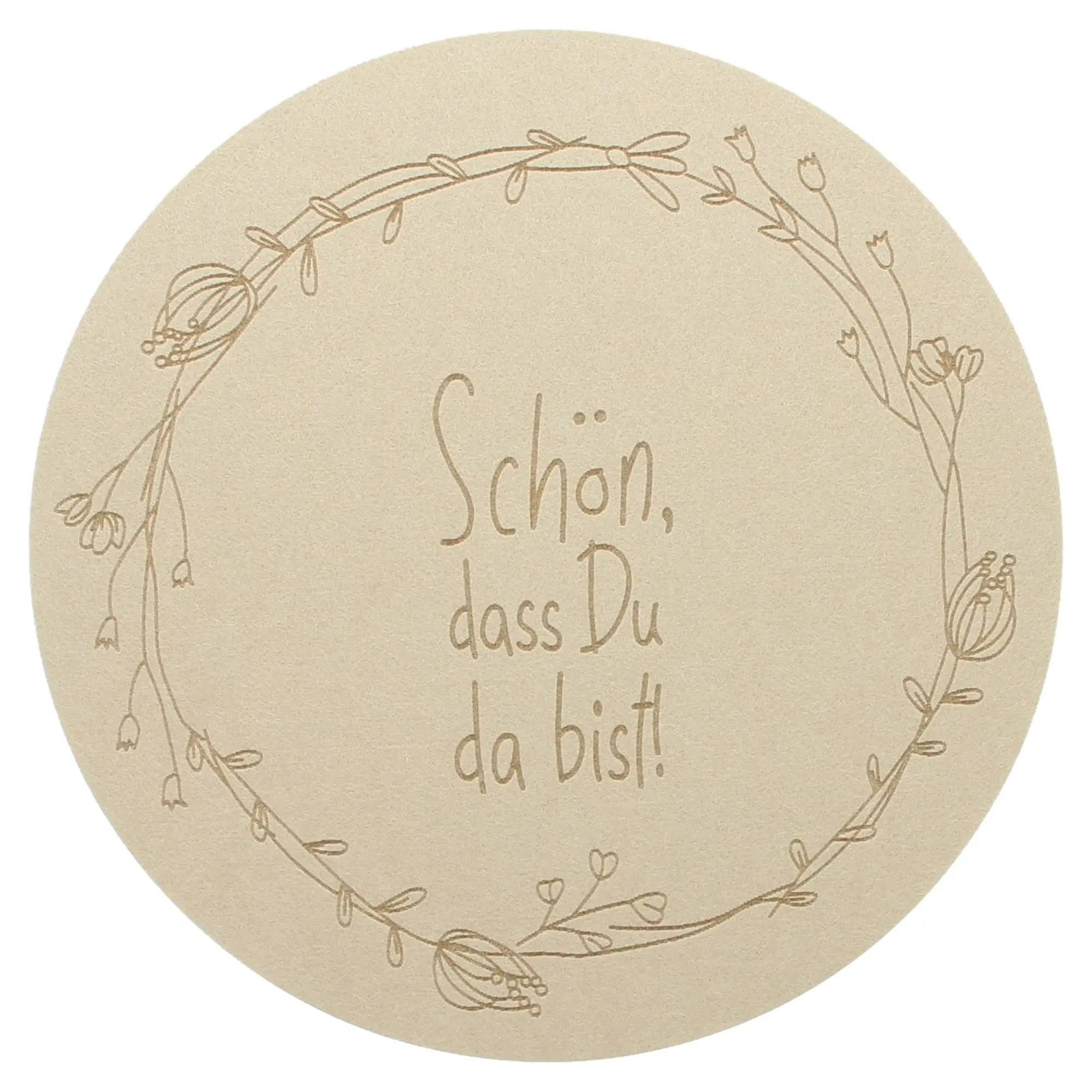 Platzmatte "Schön, dass Du da bist", 2er Set  im Frank Flechtwaren Online Shop für Tischsets kaufen