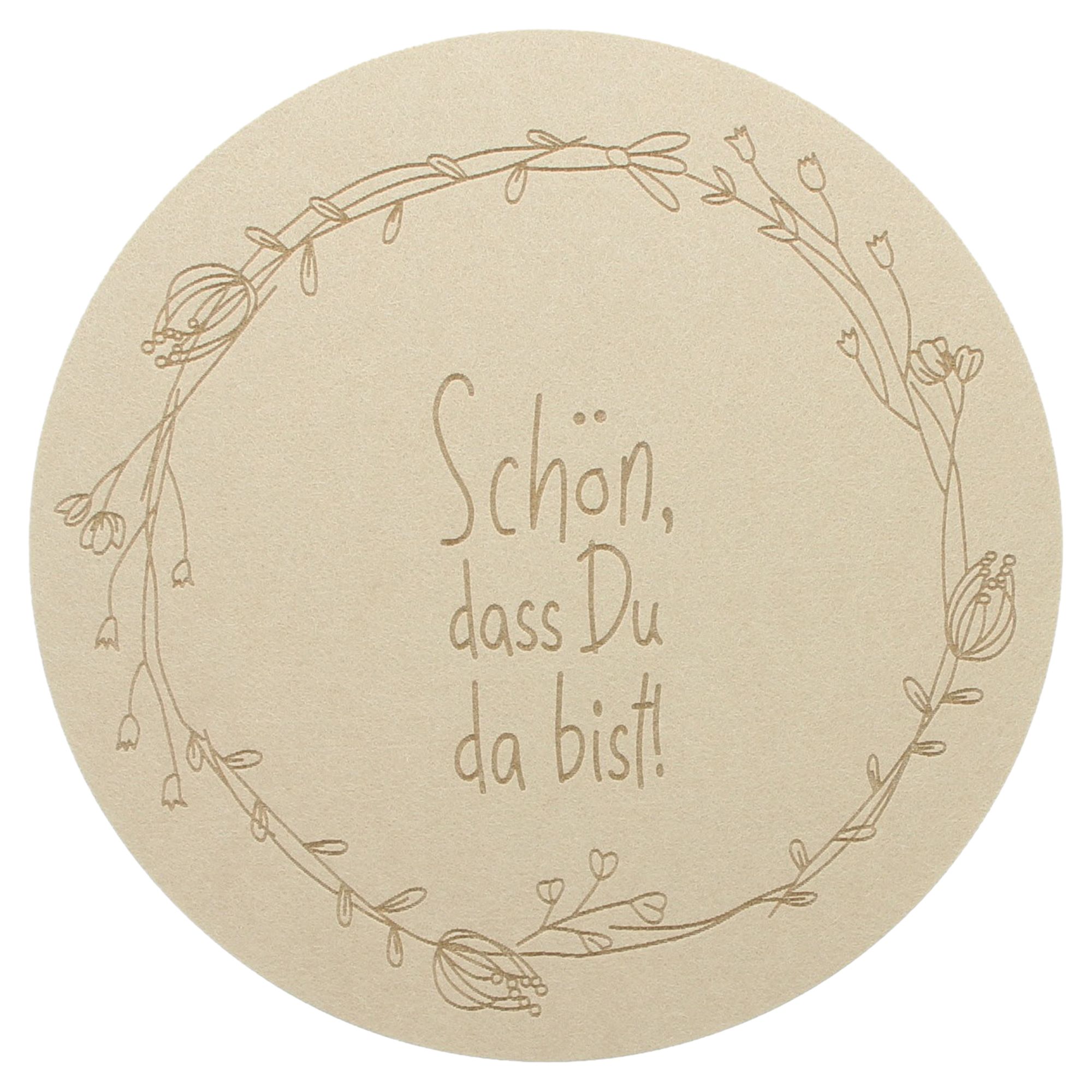 Platzmatte "Schön, dass Du da bist", 2er Set  im Frank Flechtwaren Online Shop für Herbst kaufen