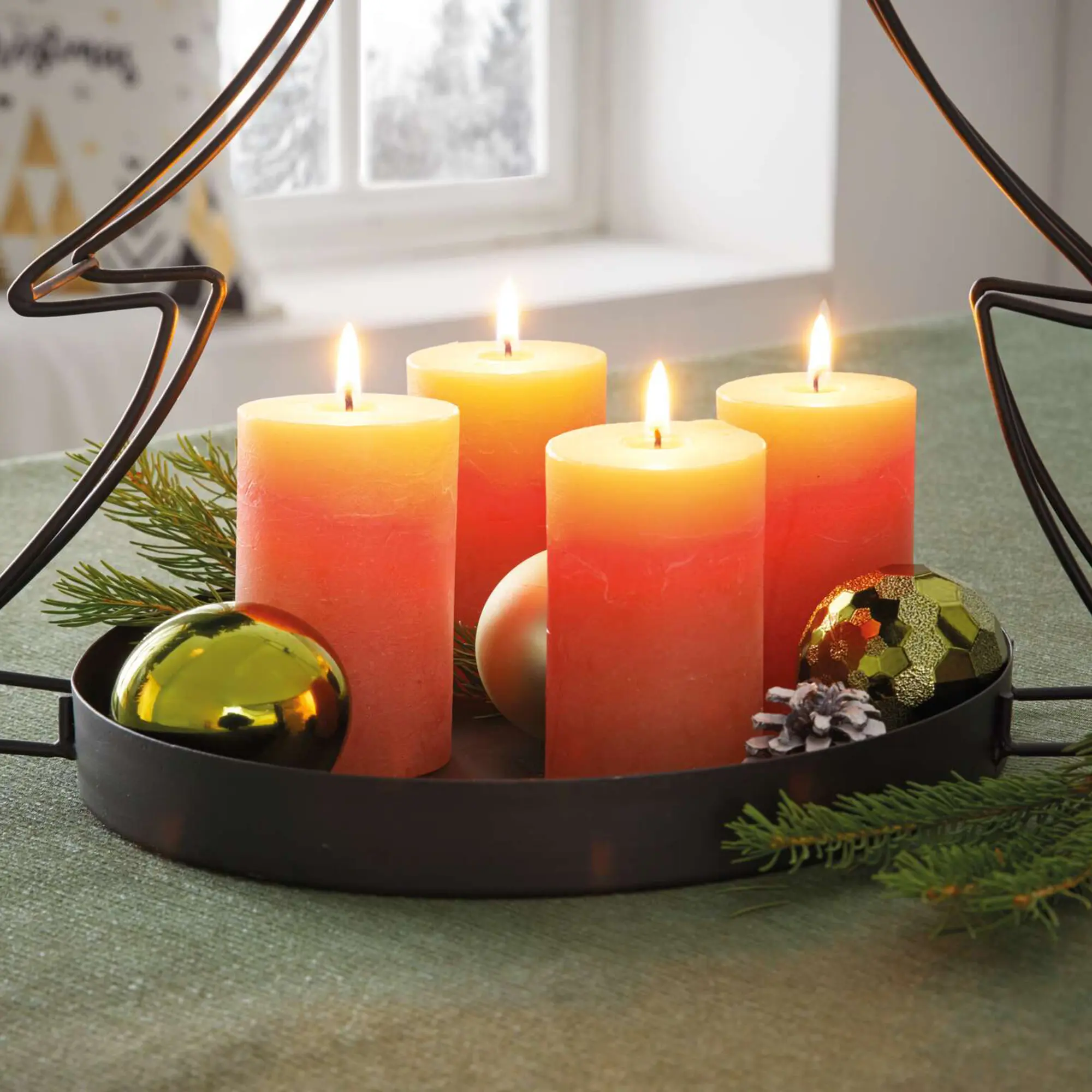 Kerze "Karamell", 4er Set  im Frank Flechtwaren Online Shop kaufen