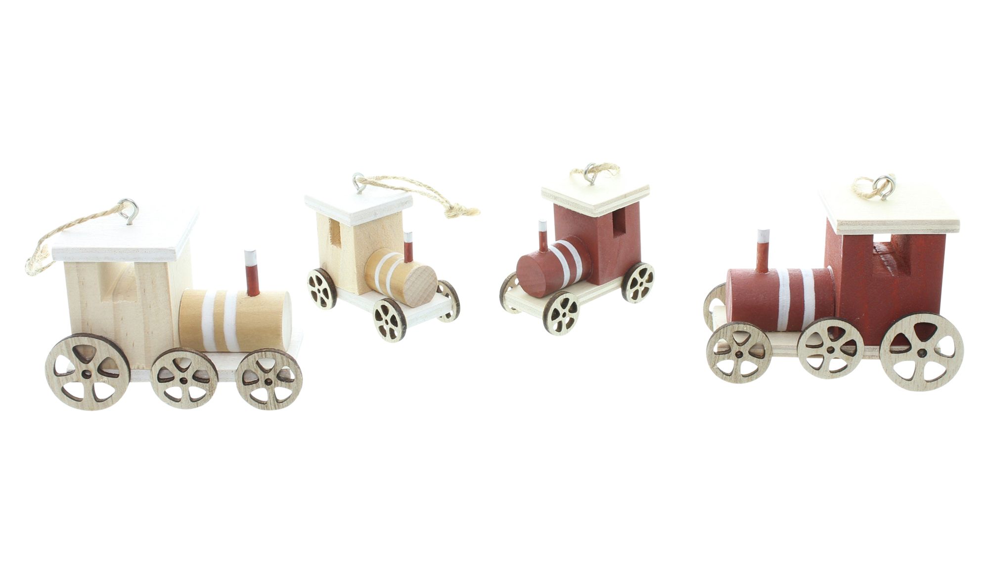 Hänger "Dampflok", 4er Set  im Frank Flechtwaren Online Shop für Weihnachten kaufen